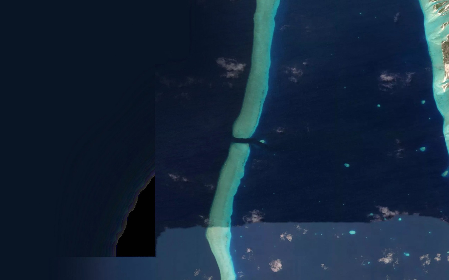 Satellite map of the Eneneman Channel