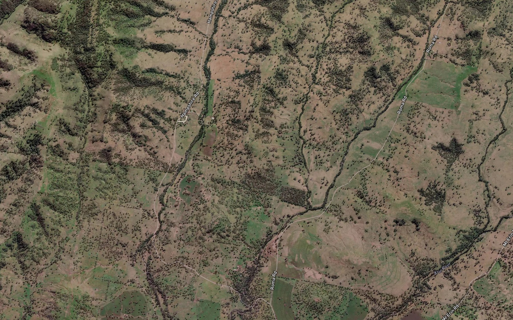Satellite map of the Macqueen Creek
