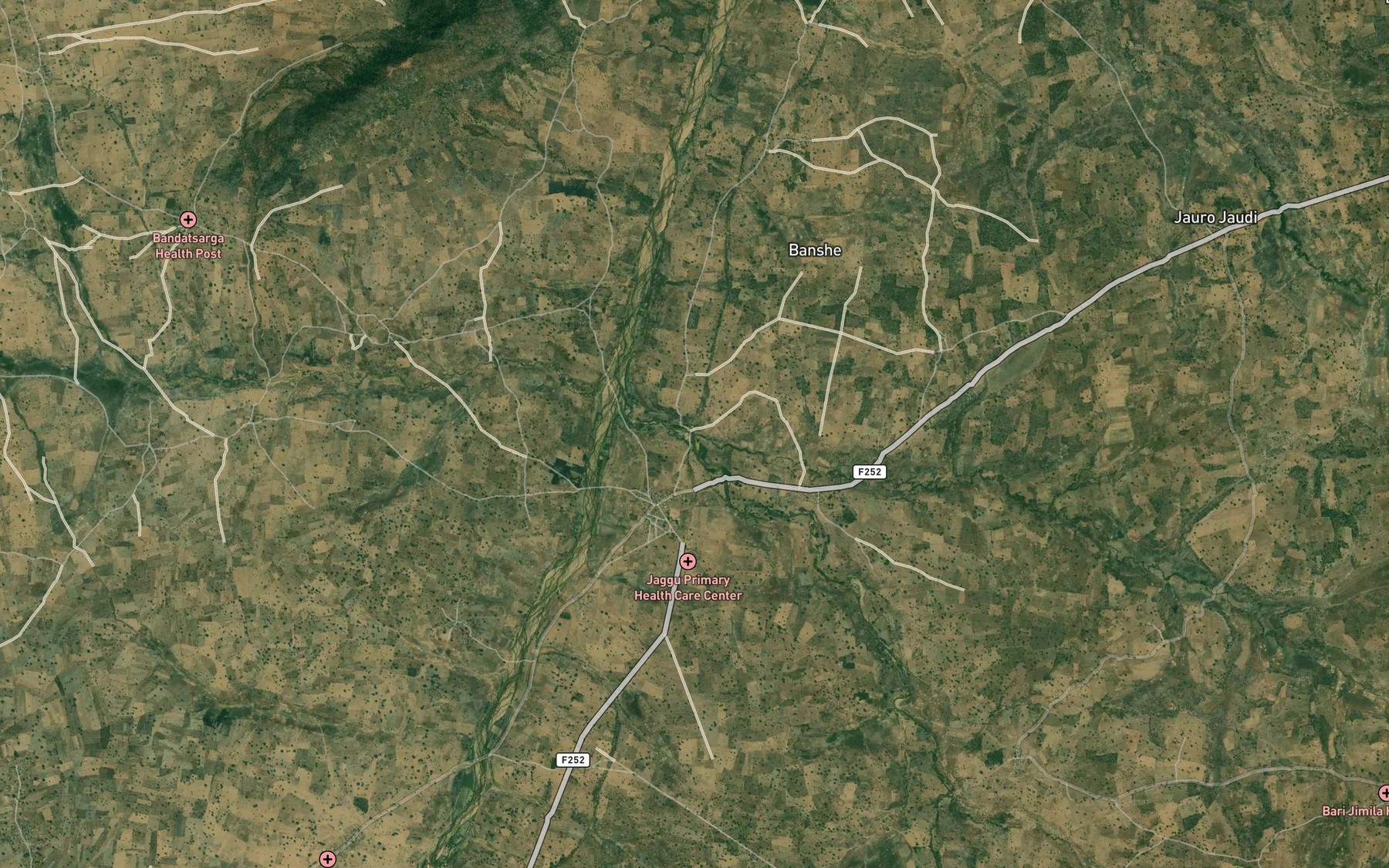 Satellite map of the River Bakero