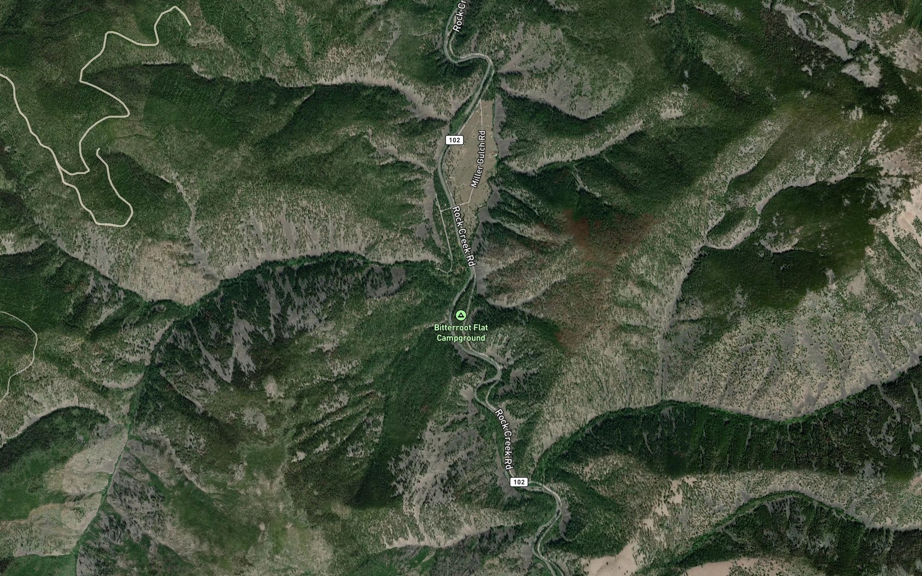 Satellite map of the Alder Creek
