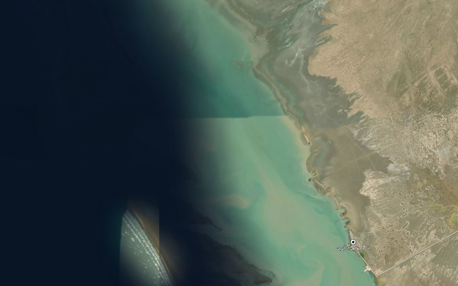 Satellite map of the Khowr-e Khan