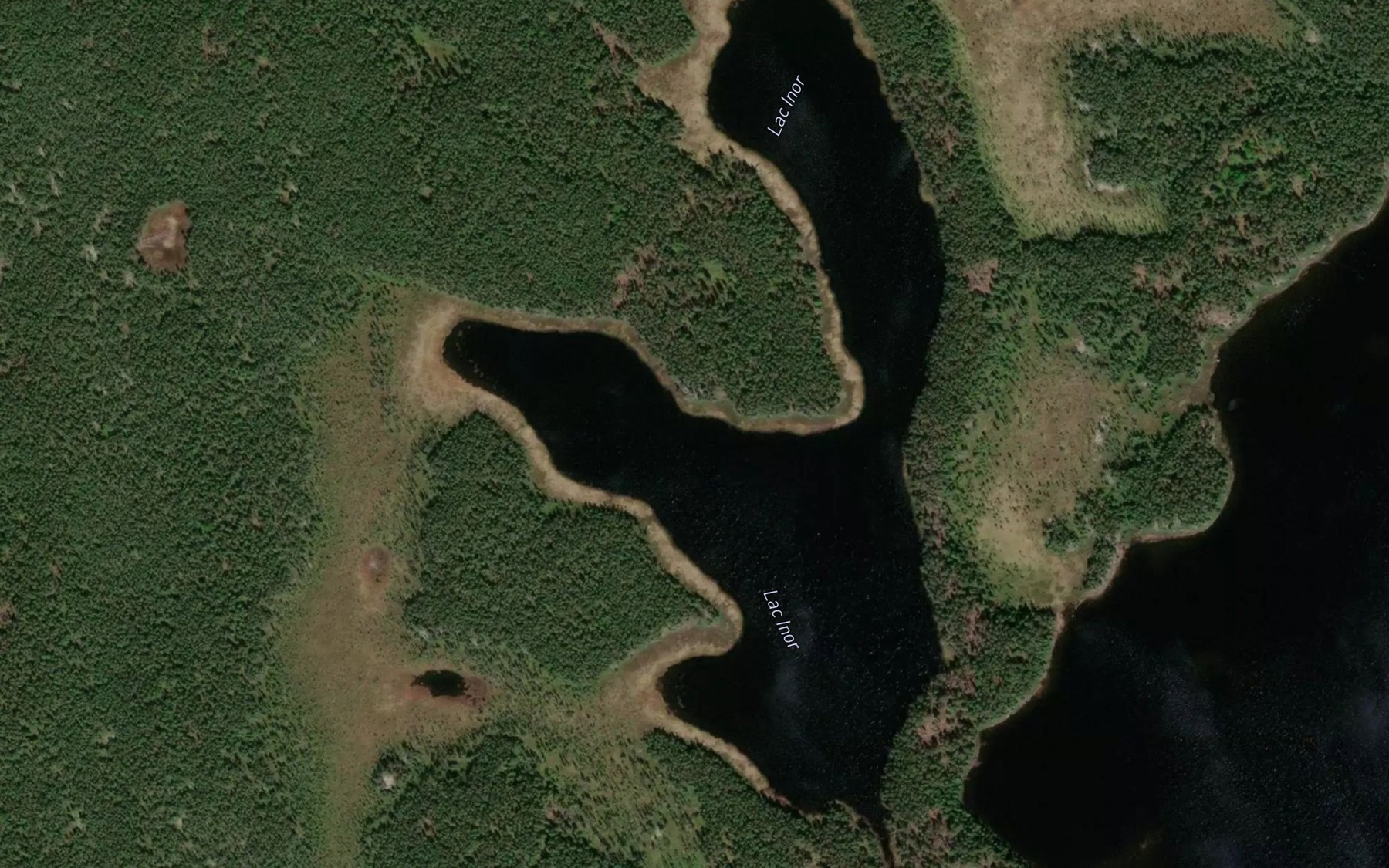 Satellite map of the Lac Inor