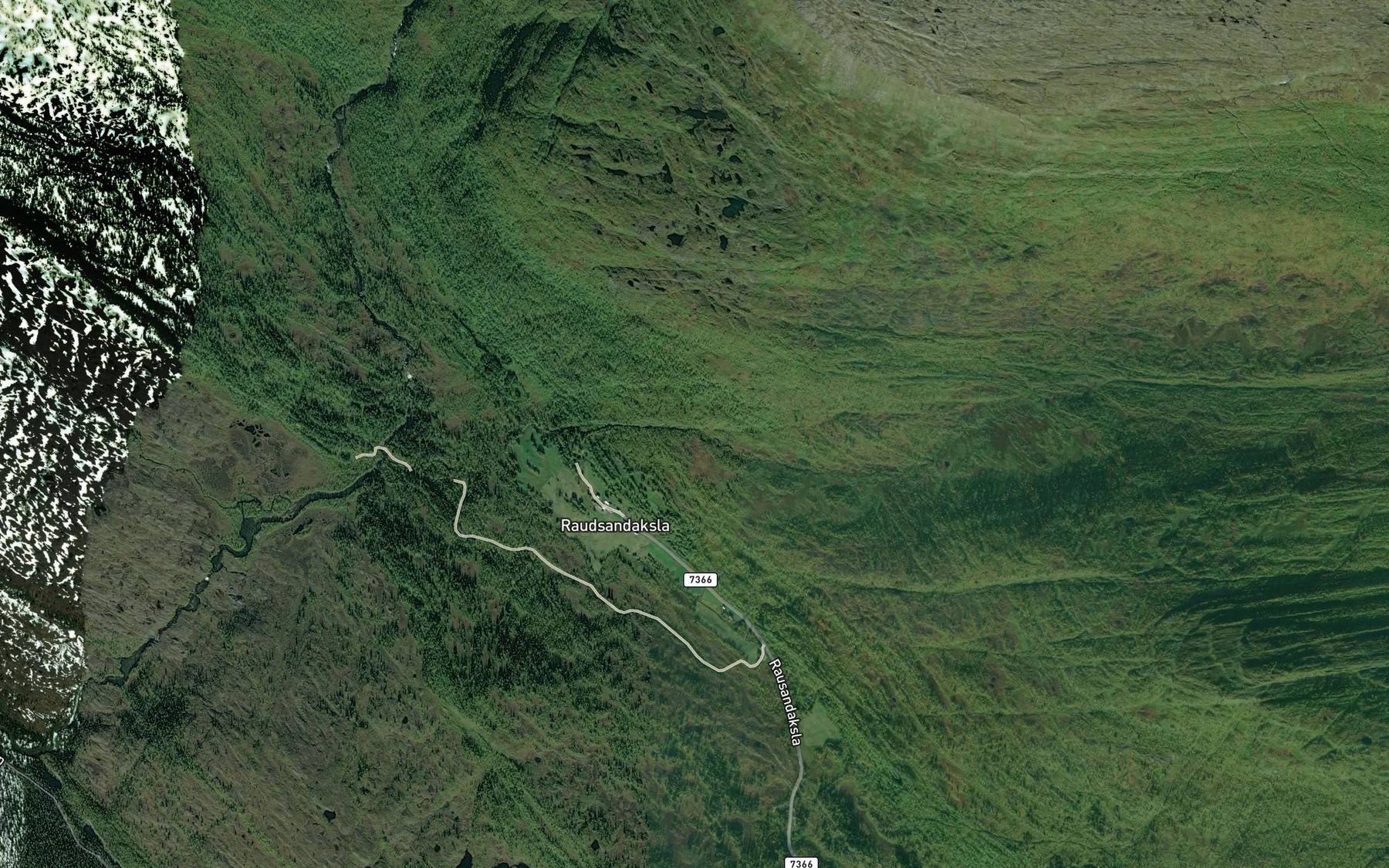 Satellite map of the Heivadbekken