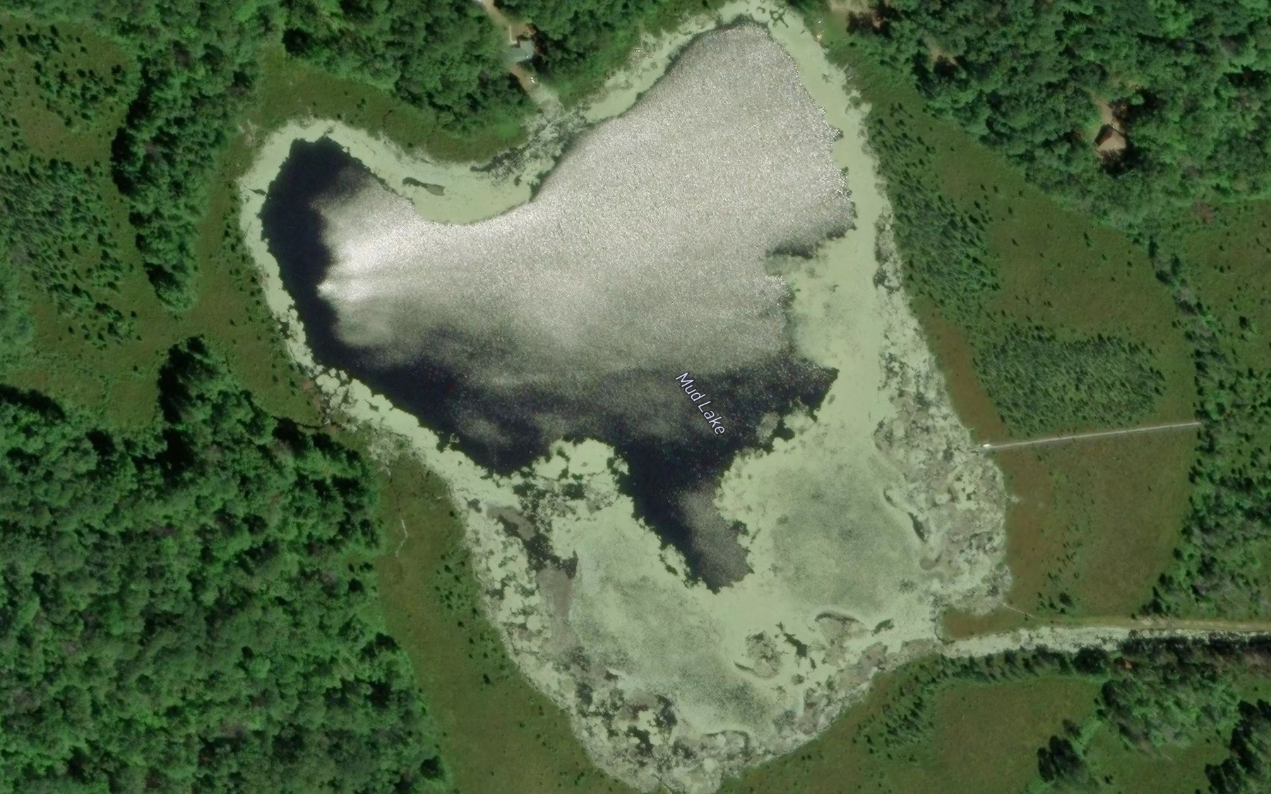 Satellite map of the Mud Lake
