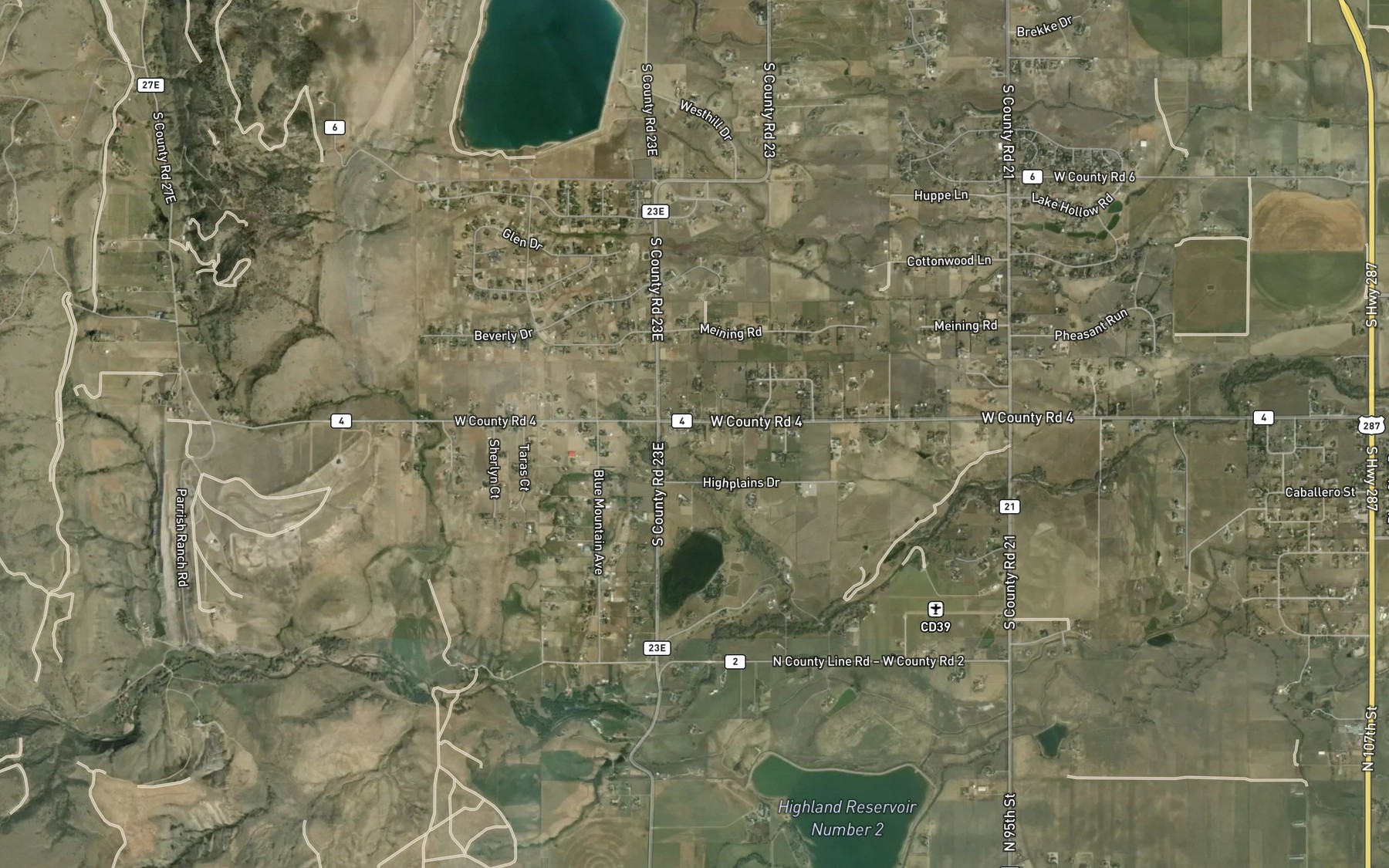 Satellite map of the Culver Ditch