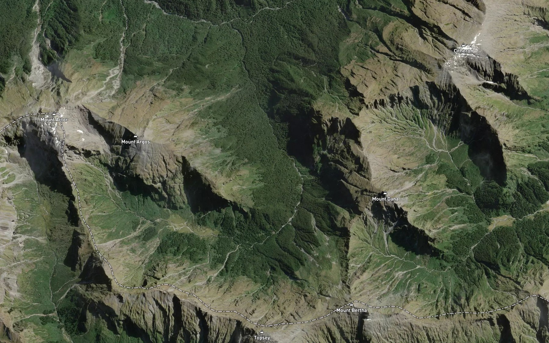 Satellite map of the Bright Water