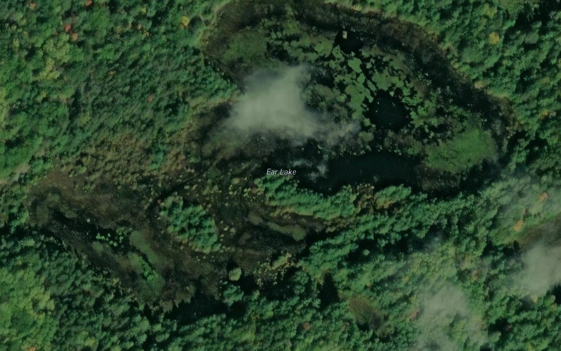 Satellite map of the Ear Lake