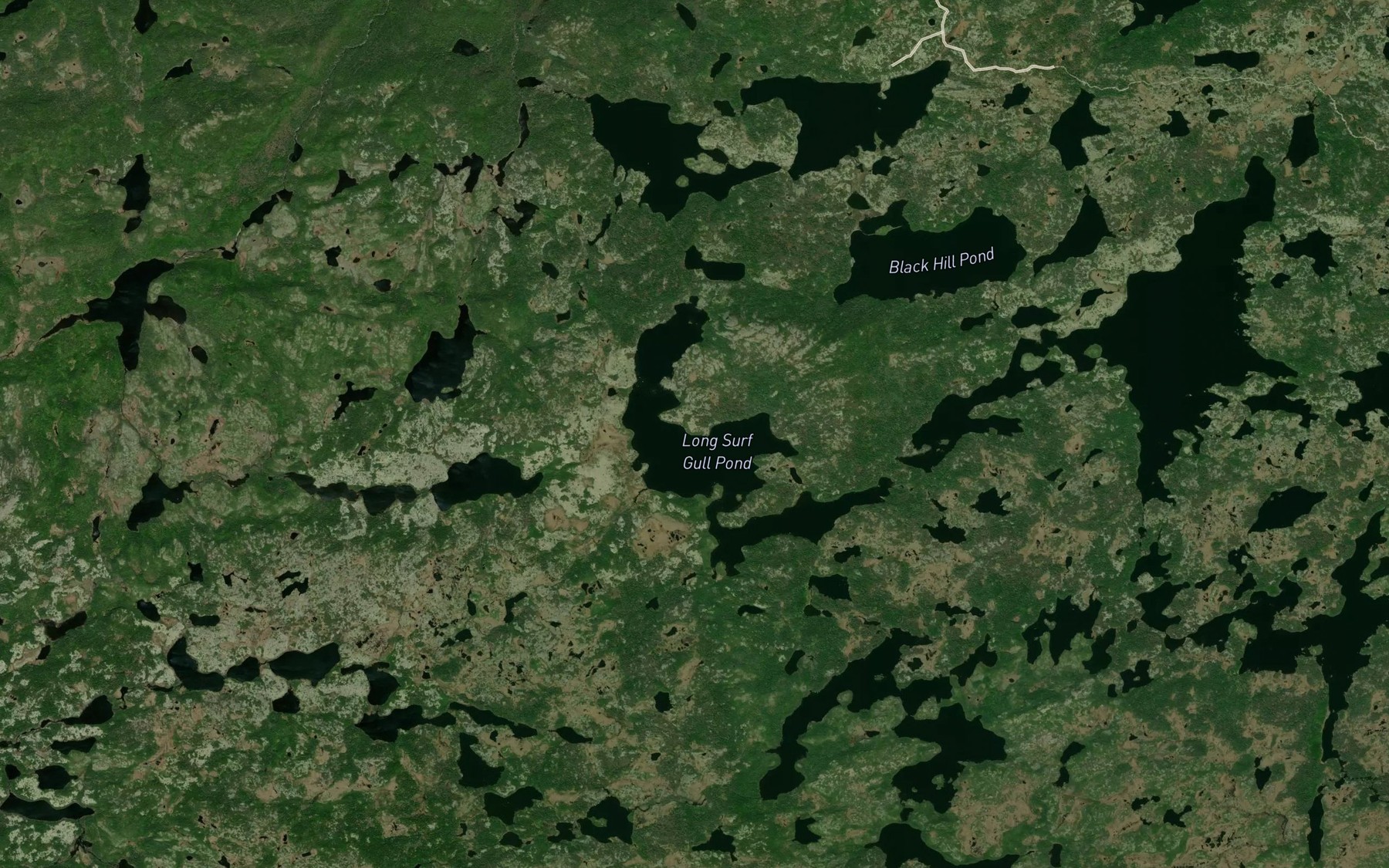 Satellite map of the Long Surf Gull Pond