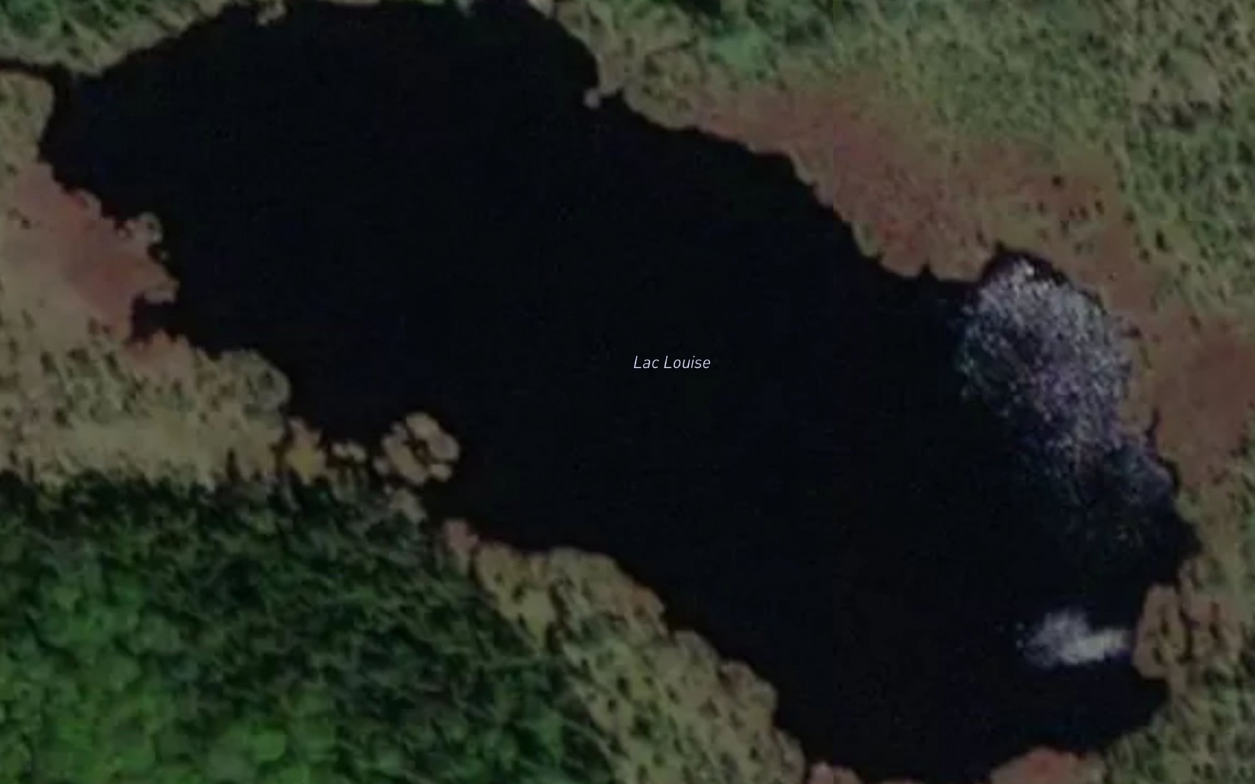 Satellite map of the Lac Louise