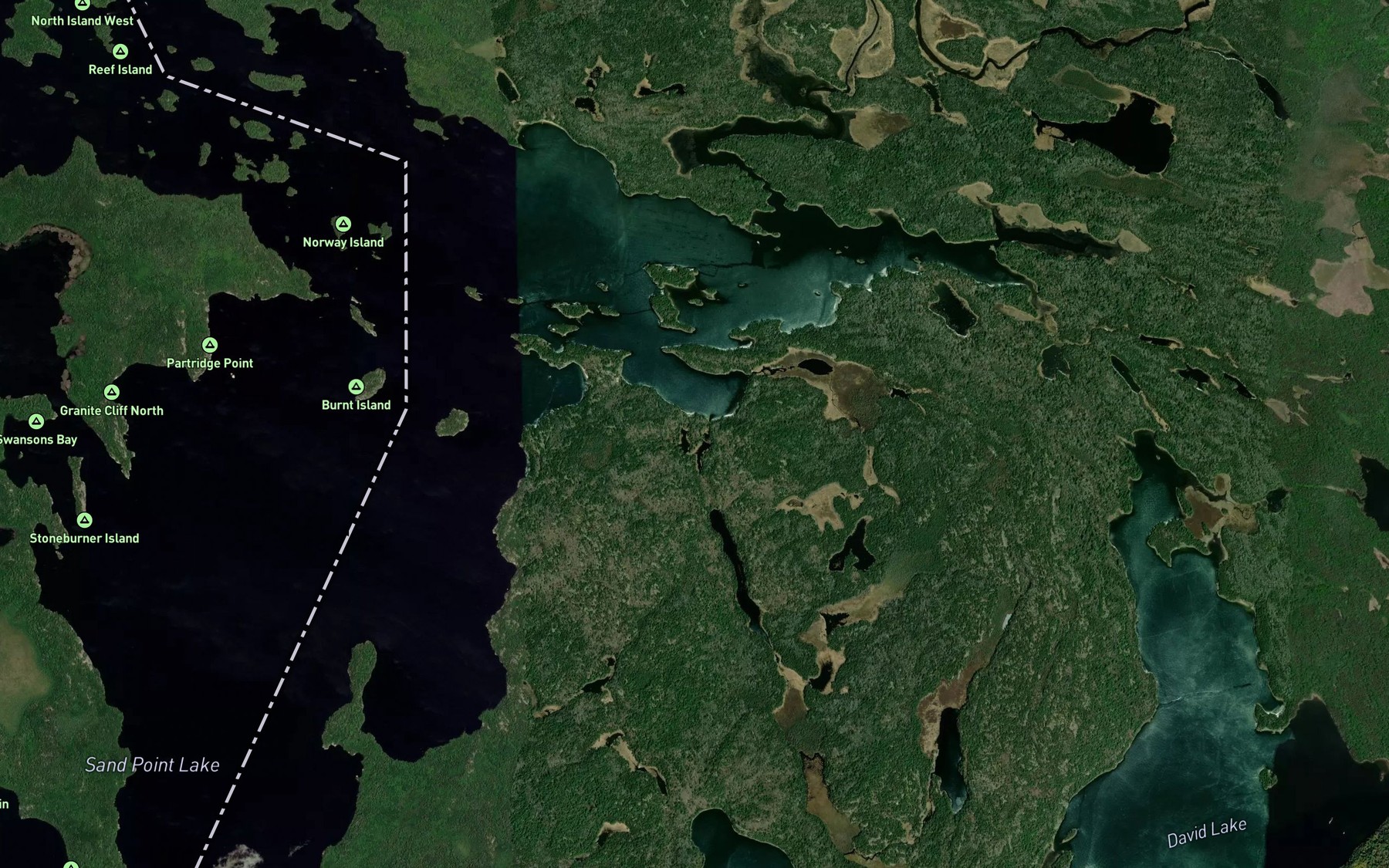 Satellite map of the Redhorse Bay