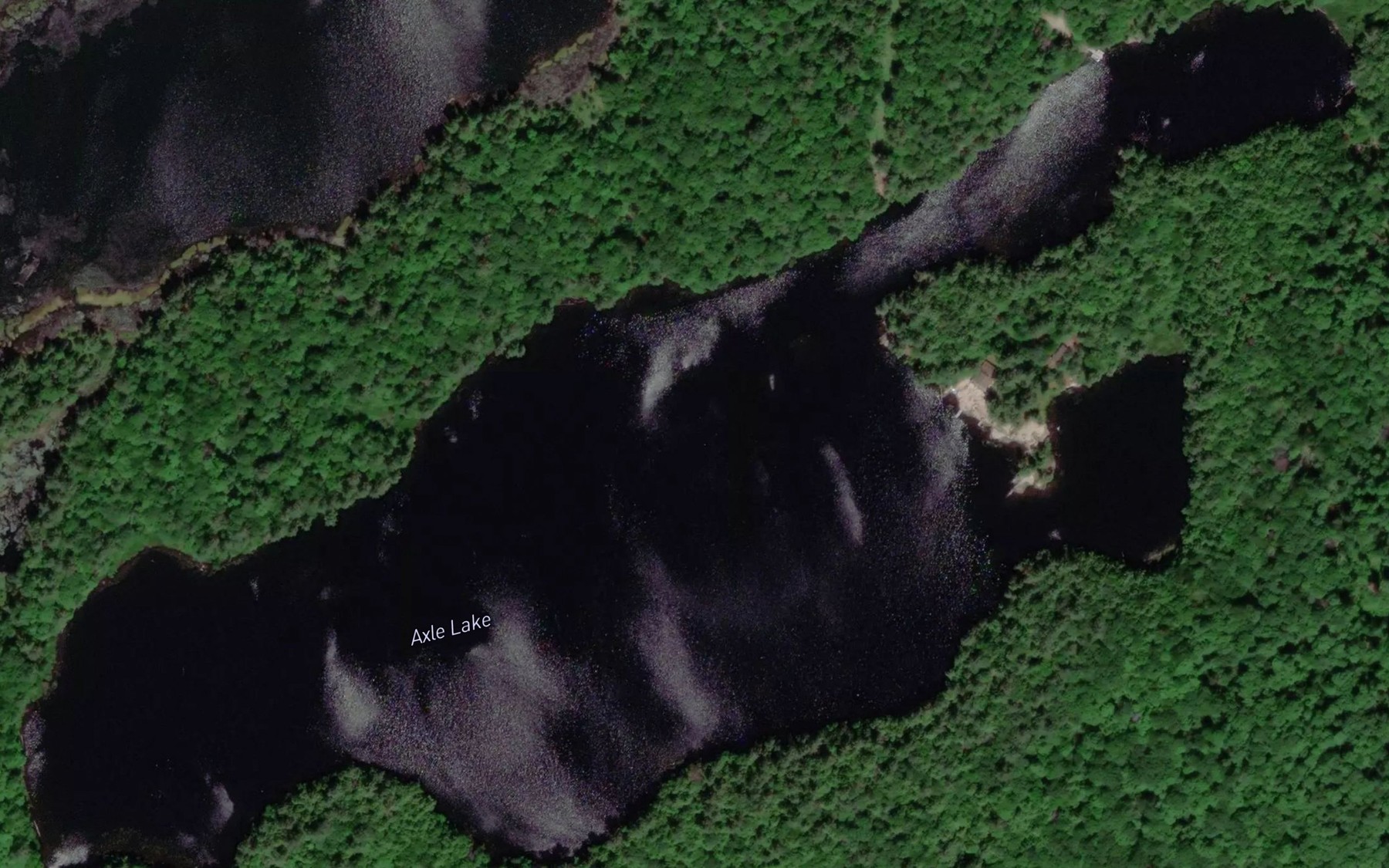 Satellite map of the Axle Lake