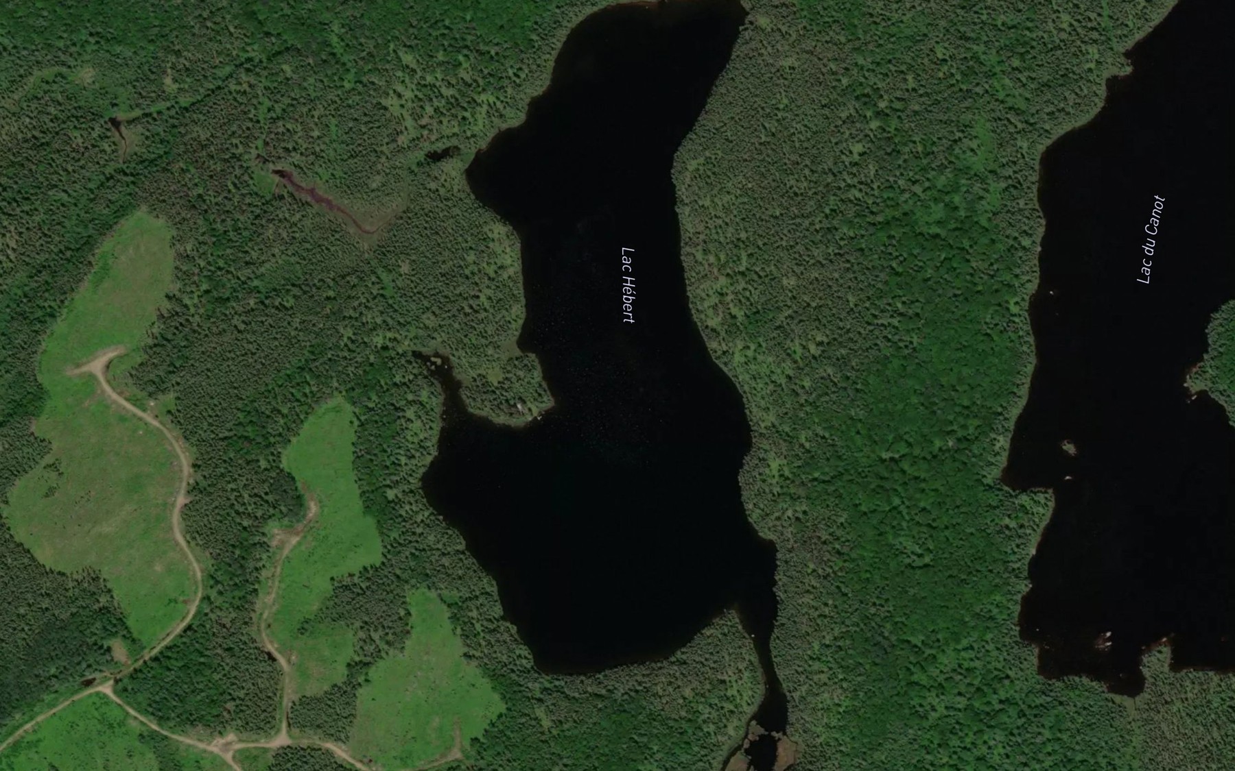 Satellite map of the Lac Hebert