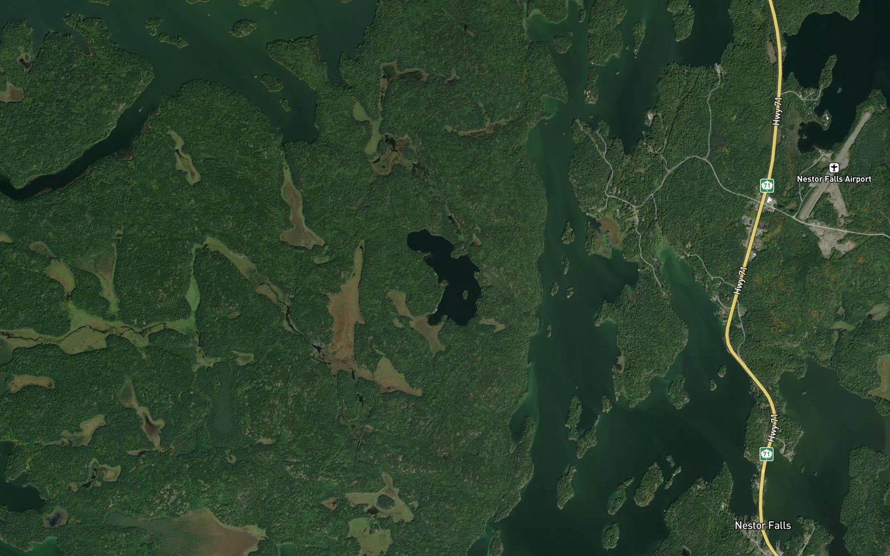 Satellite map of the Quida Lake
