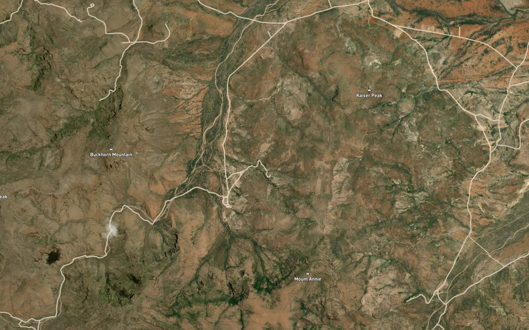 Satellite map of the Bear Wallow Spring