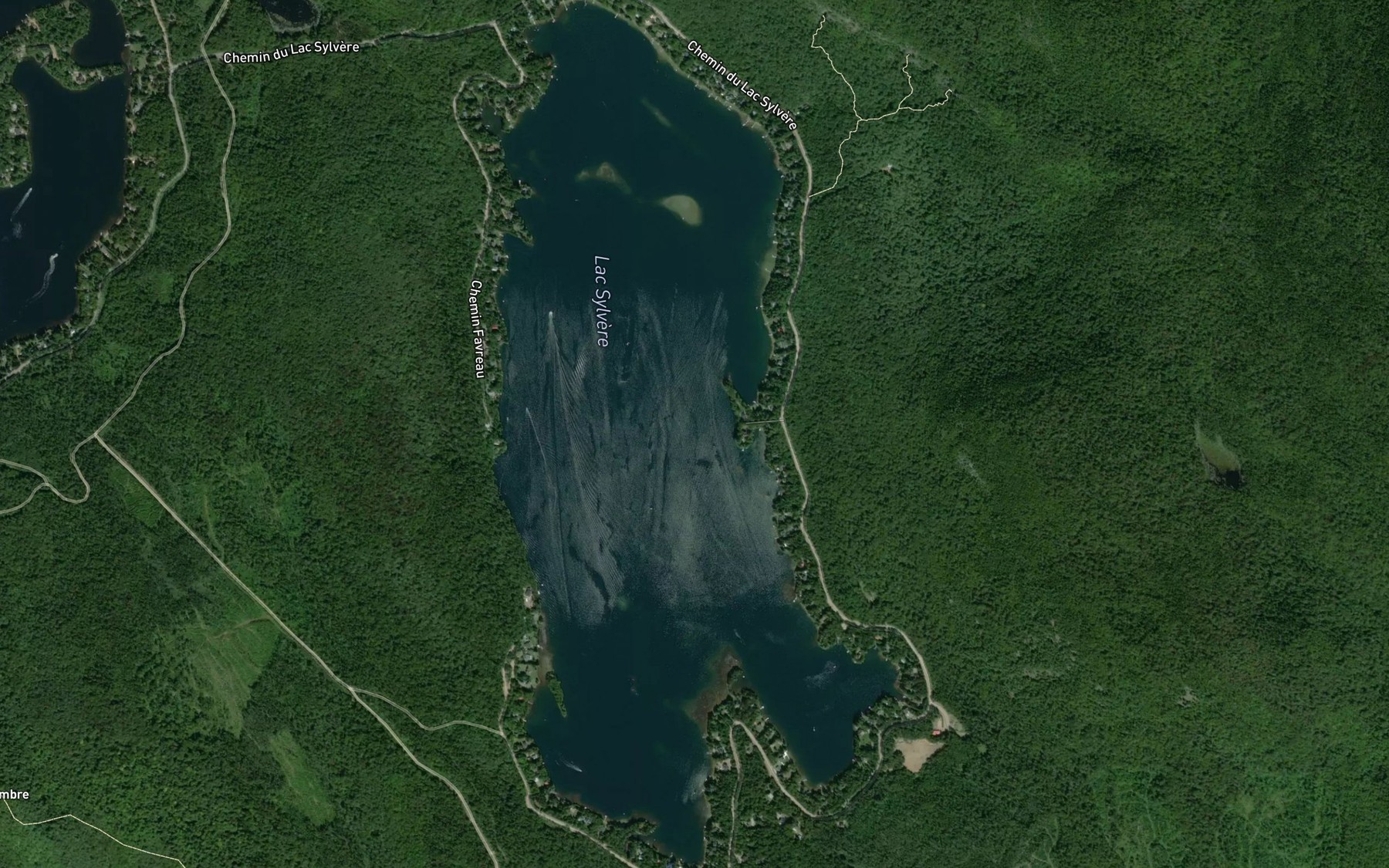 Satellite map of the Lac Sylvere