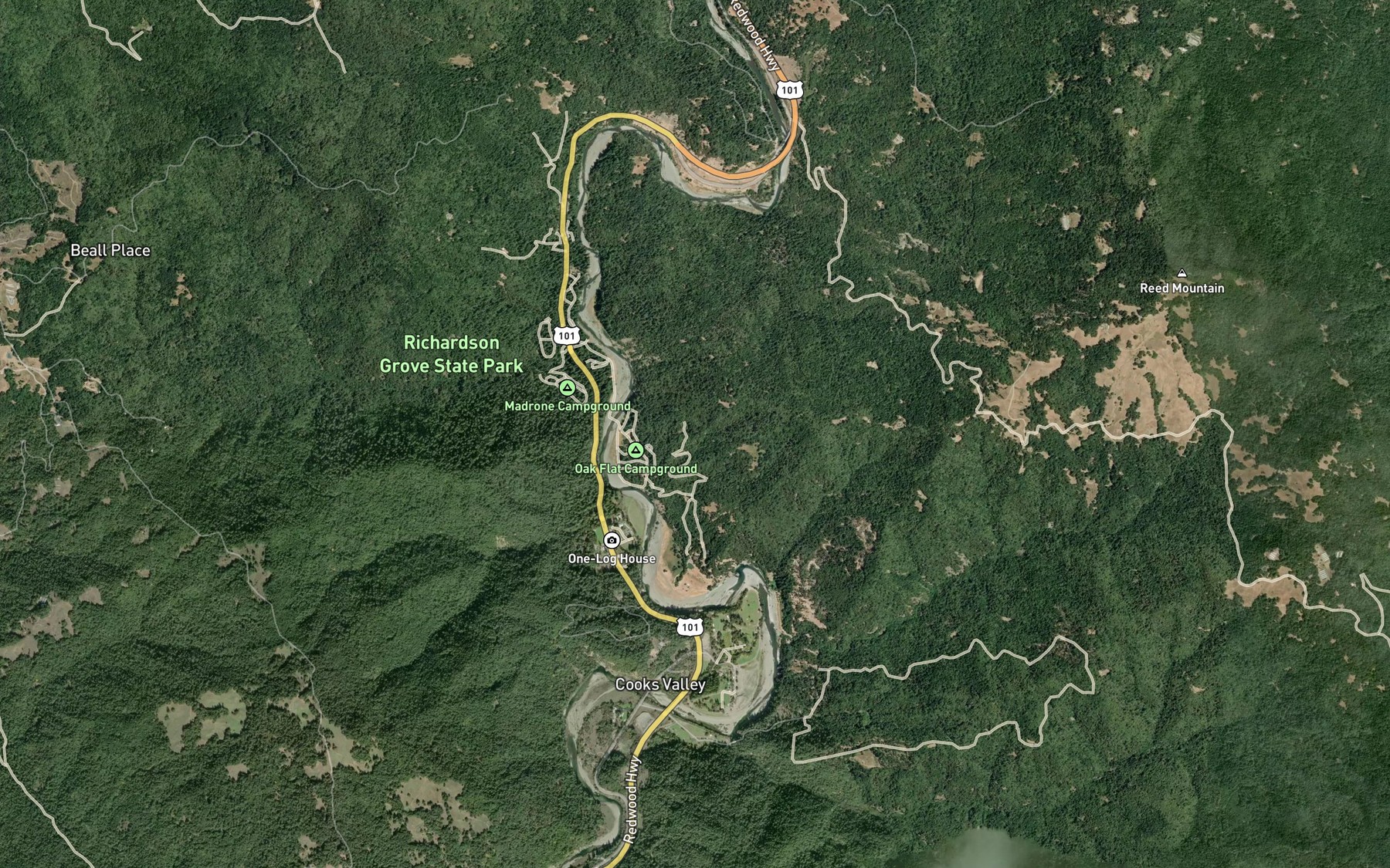 Satellite map of the Big Spring