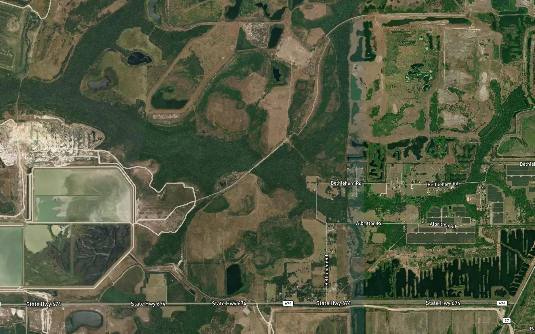 Satellite map of the Lake Branch