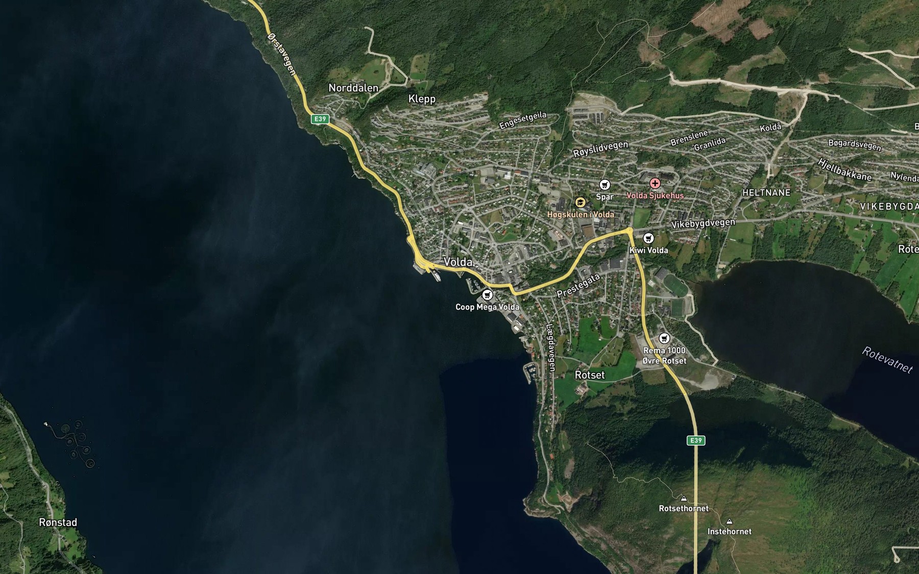 Satellite map of the Hallkjellsvika