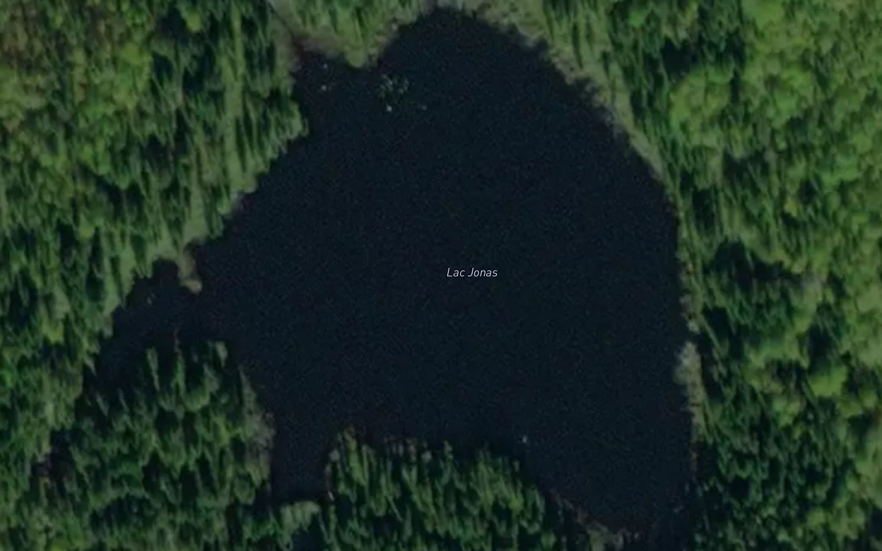 Satellite map of the Lac Jonas