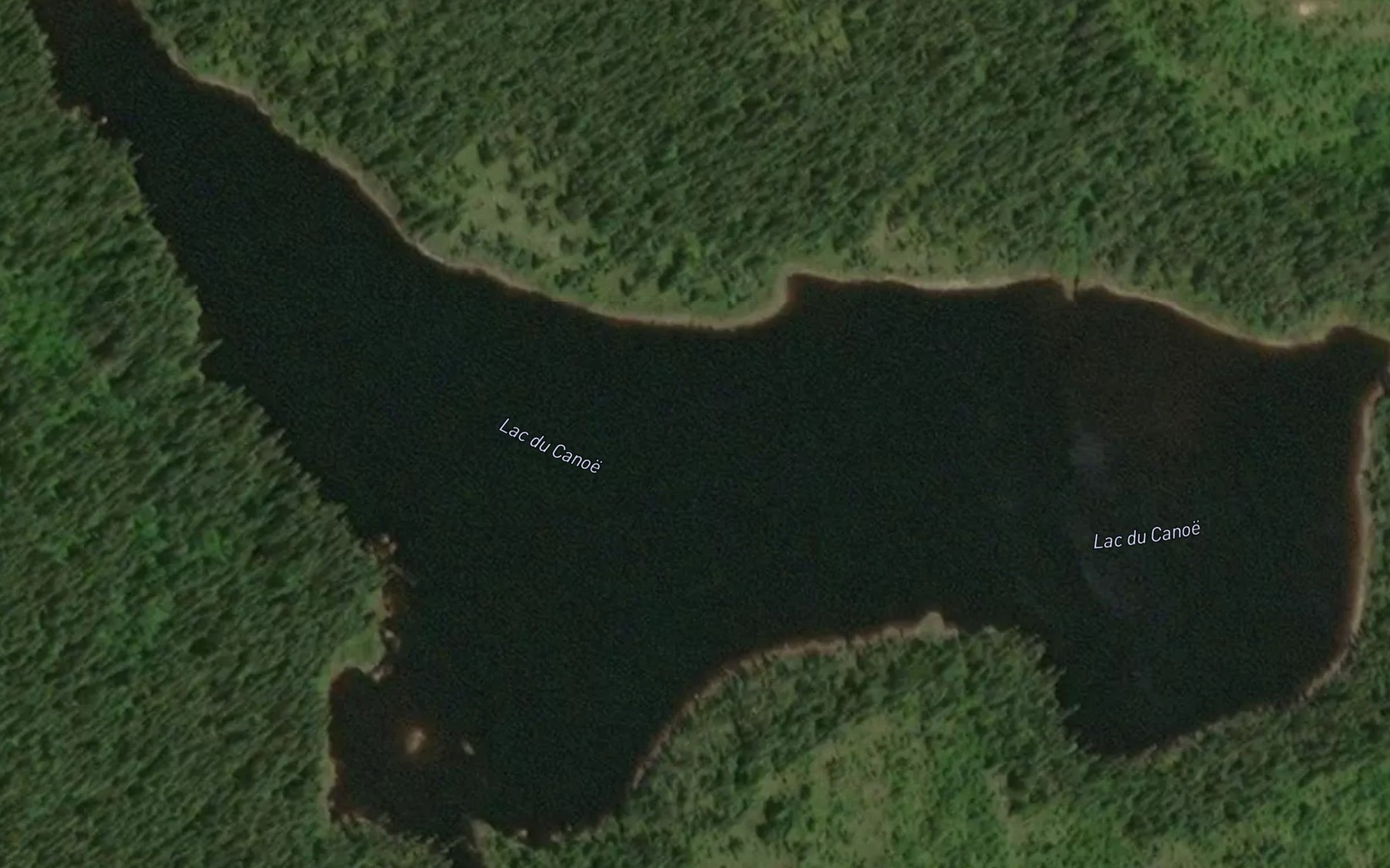 Satellite map of the Lac du Canoe