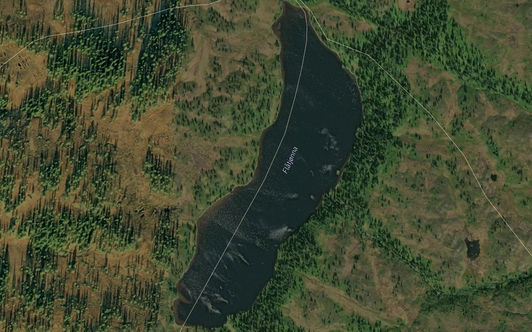 Satellite map of the Flatjorna
