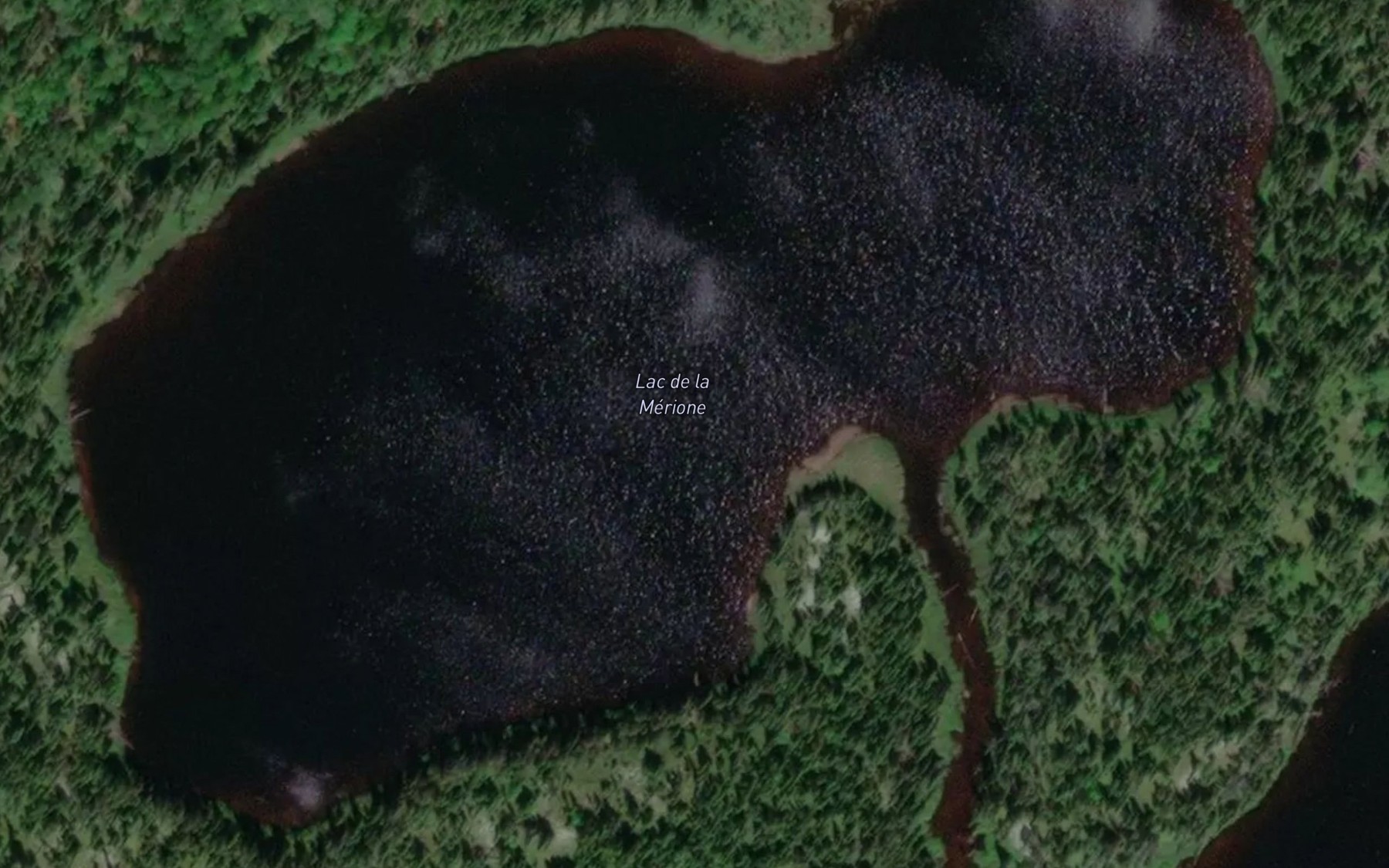 Satellite map of the Lac de la Merione