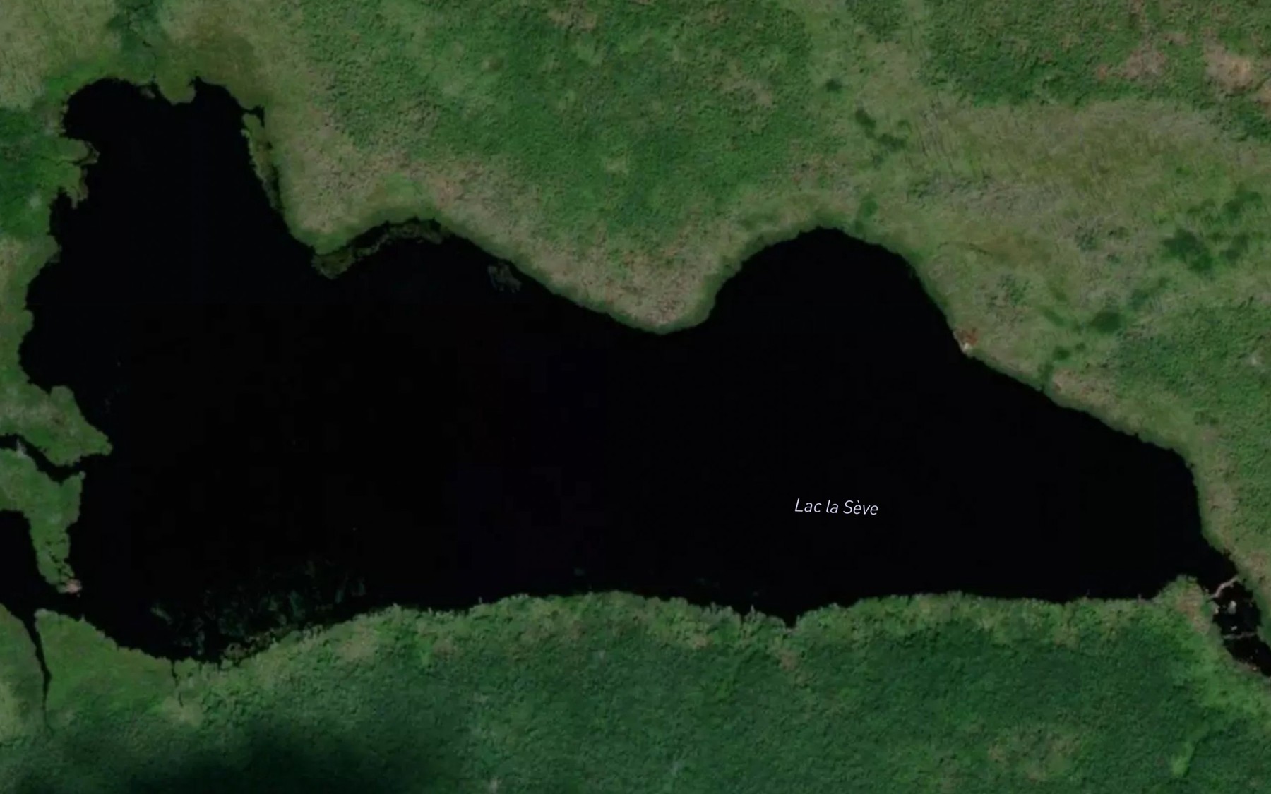Satellite map of the Lac la Seve