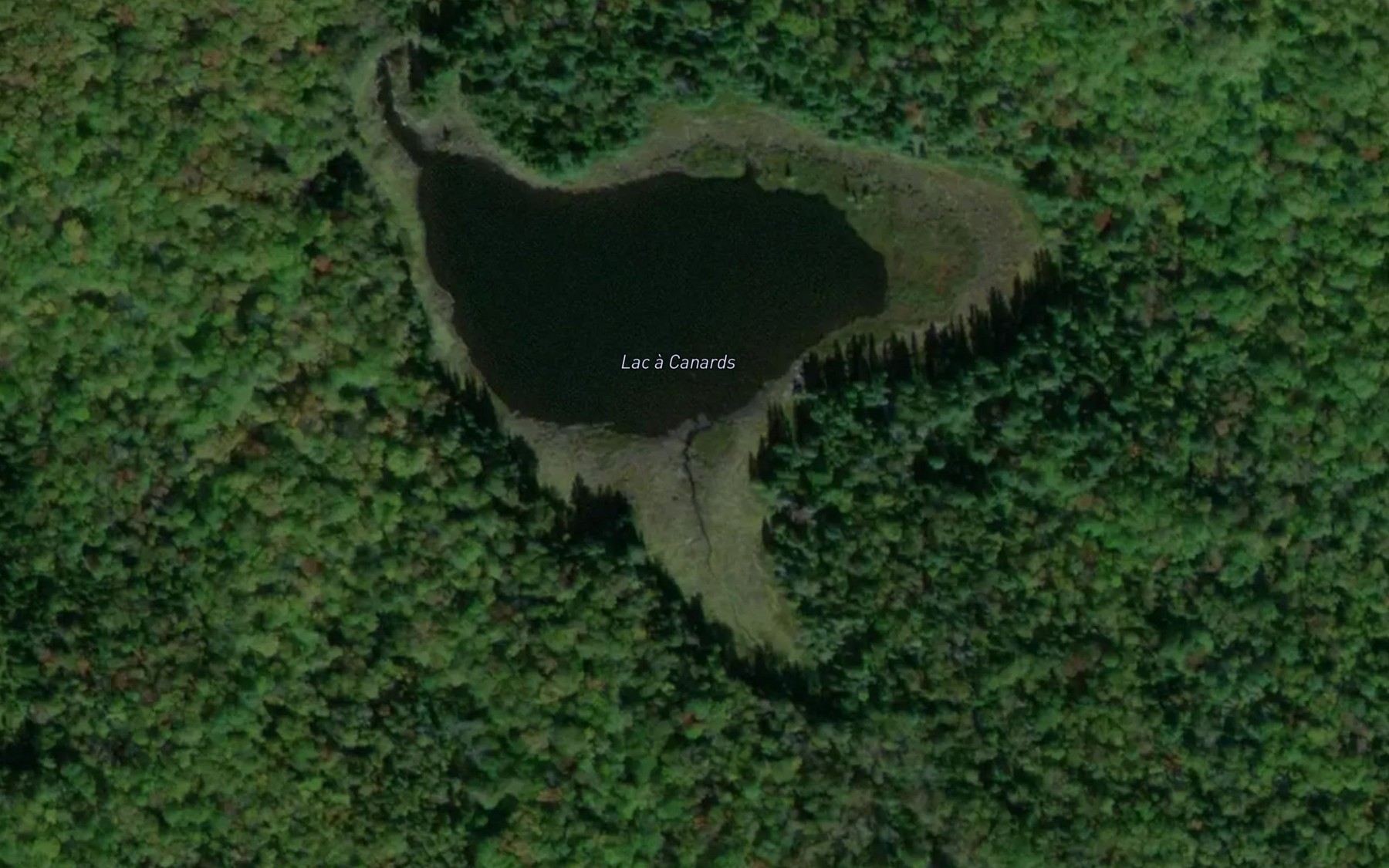 Satellite map of the Lac a Canards