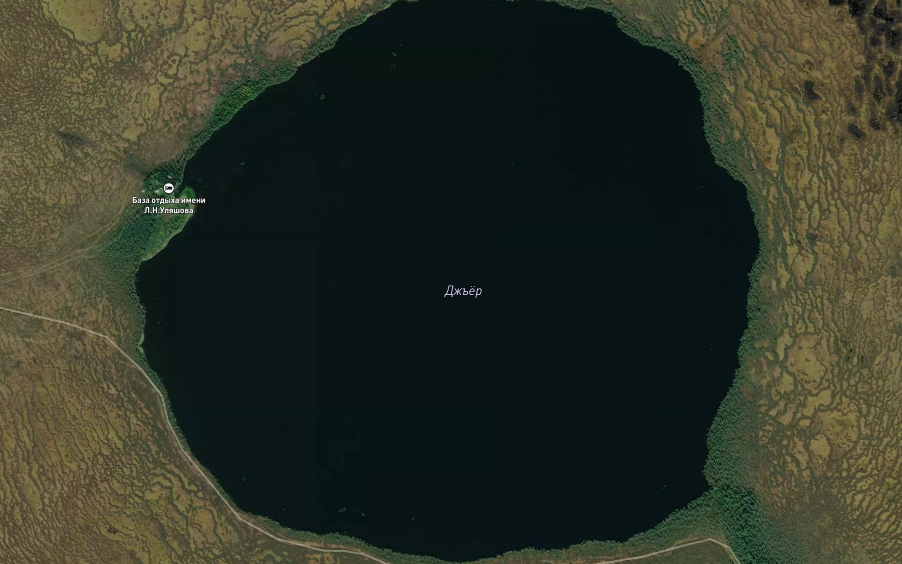 Satellite map of the Ozero Dzer