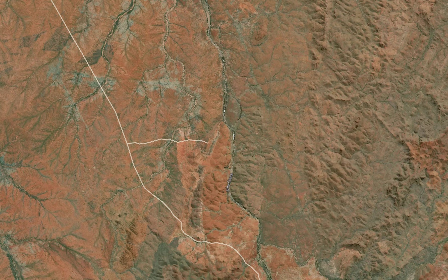 Satellite map of the Emu Pool