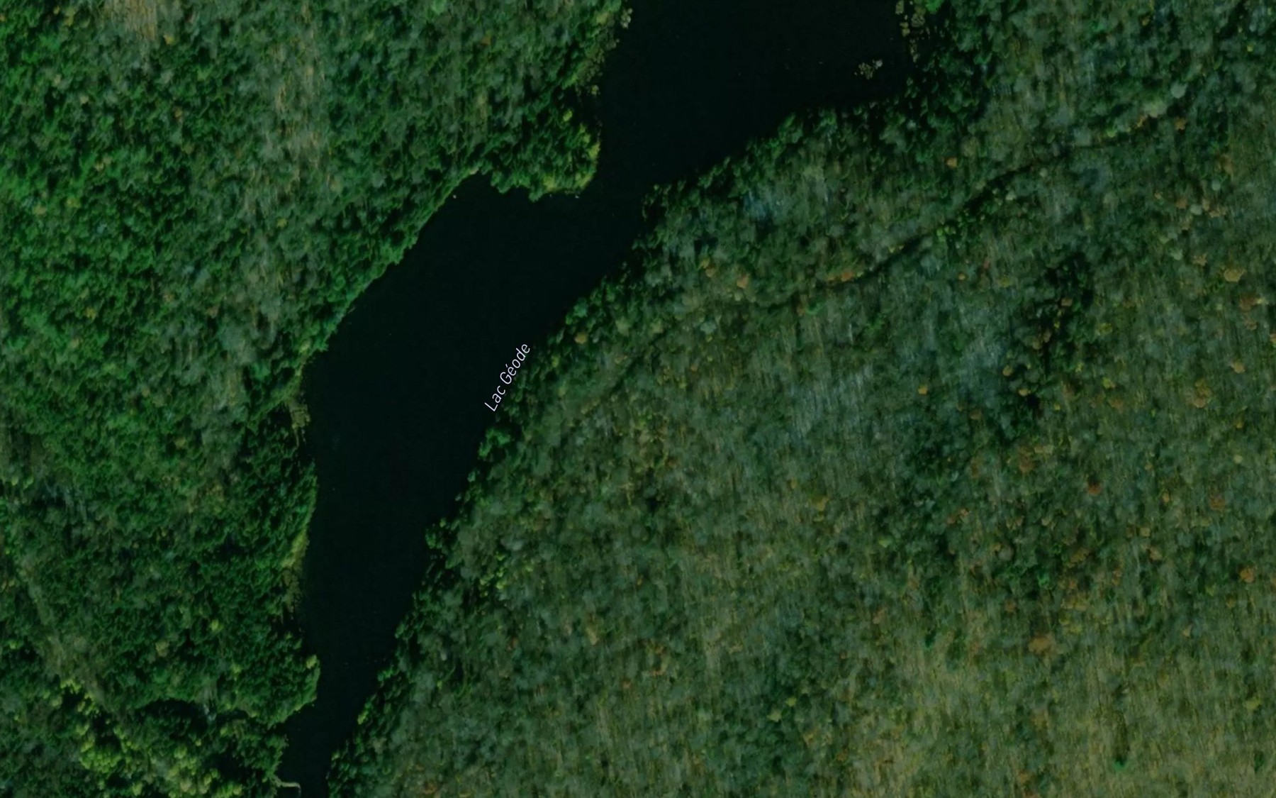 Satellite map of the Lac Geode