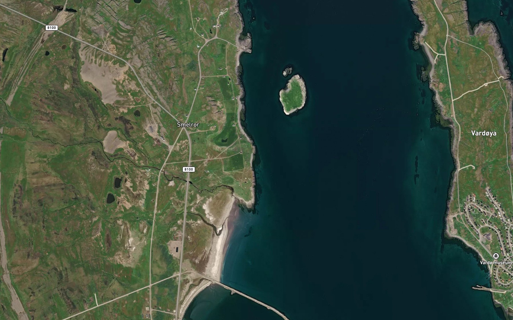 Satellite map of the Monsebukt