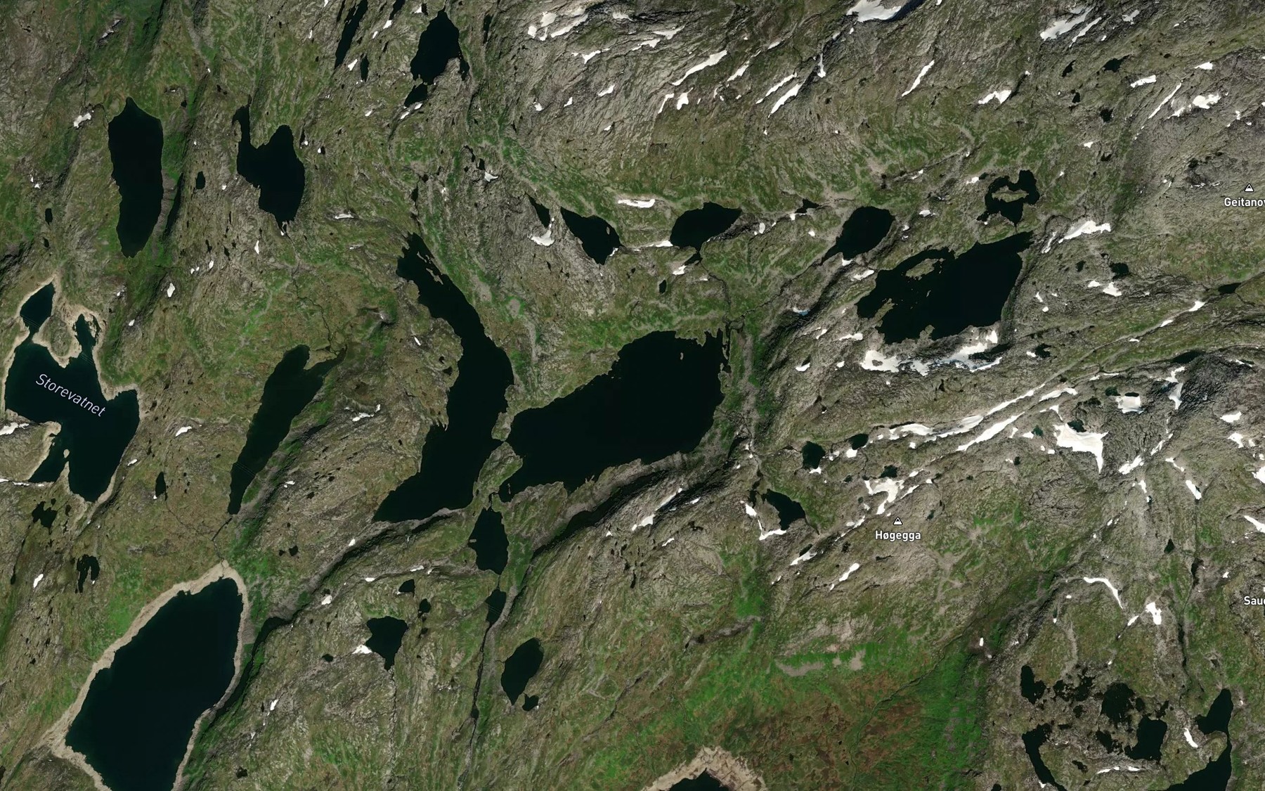 Satellite map of the Larsselvatnet