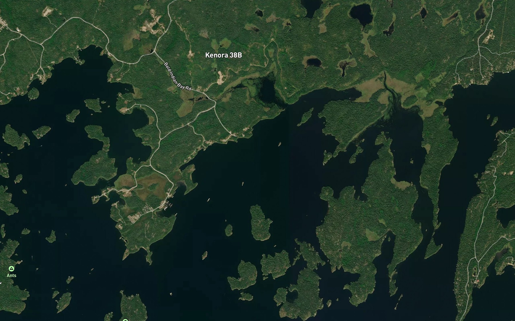 Satellite map of the Bald Indian Bay