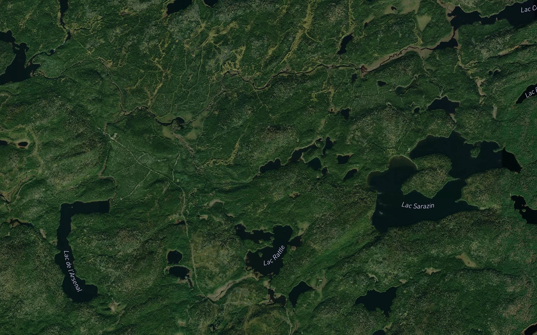 Satellite map of the Lac de l'Equille
