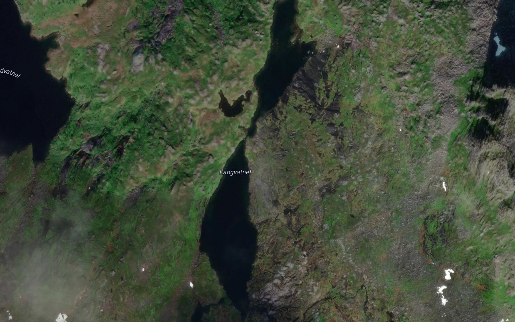Satellite map of the Langvatnet