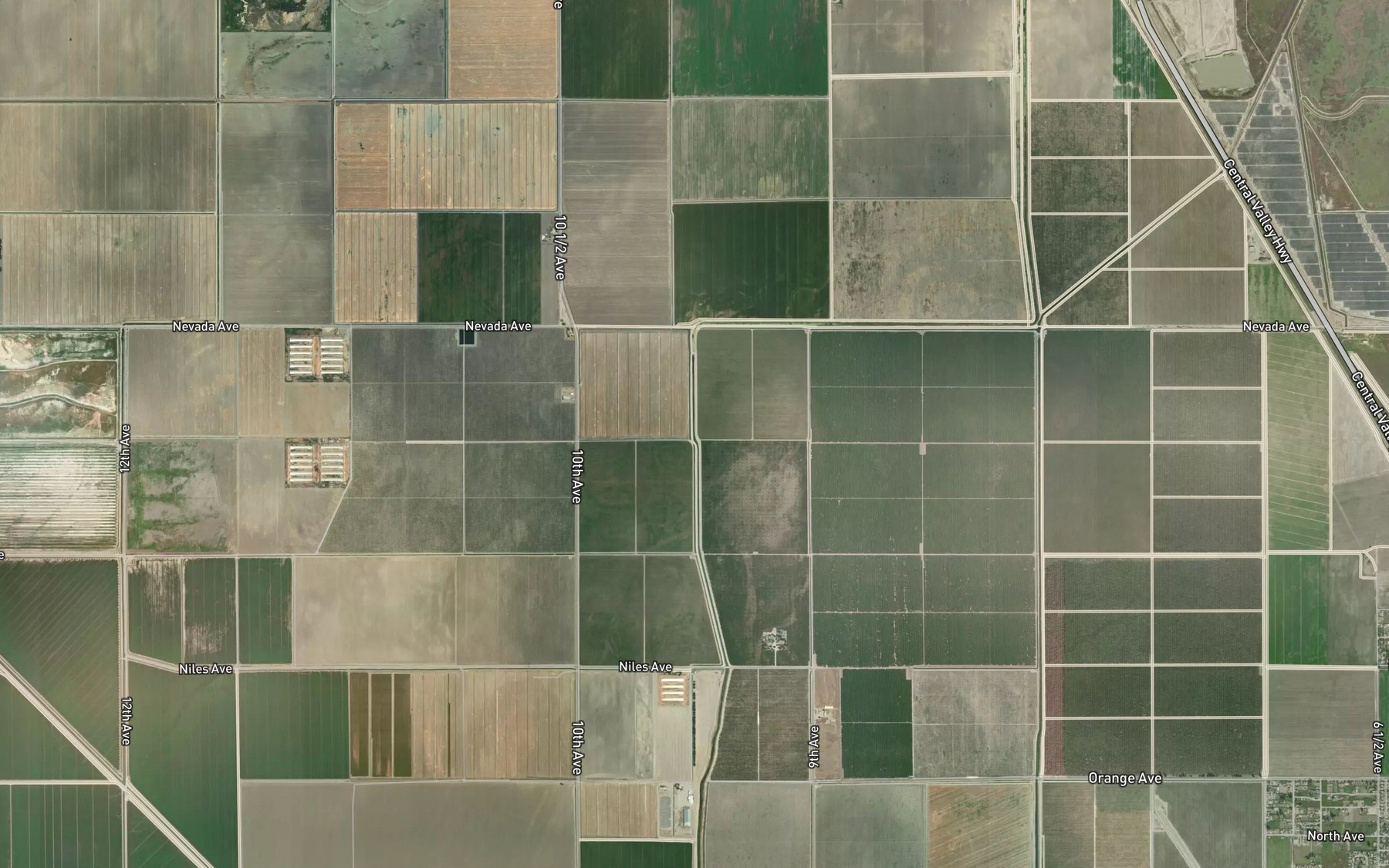 Satellite map of the Cross Creek