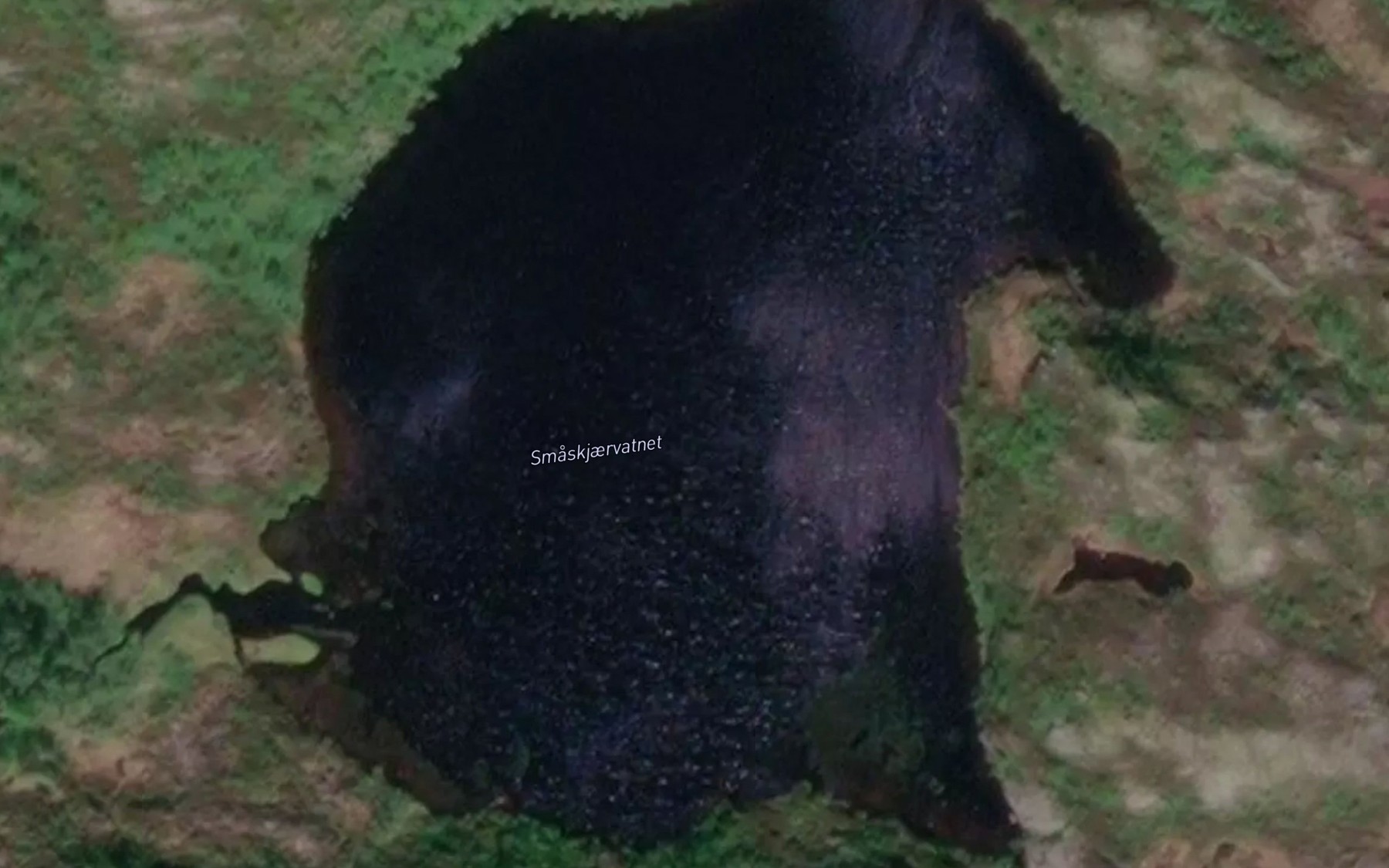 Satellite map of the Smaskjertjorna