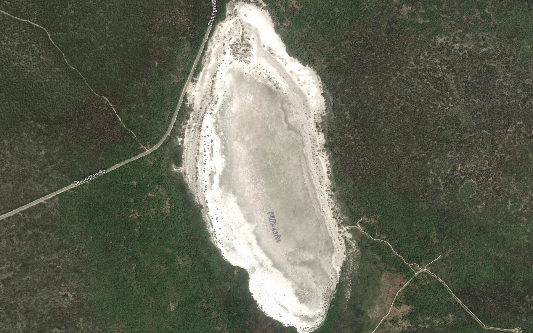 Satellite map of the Pillie Lake