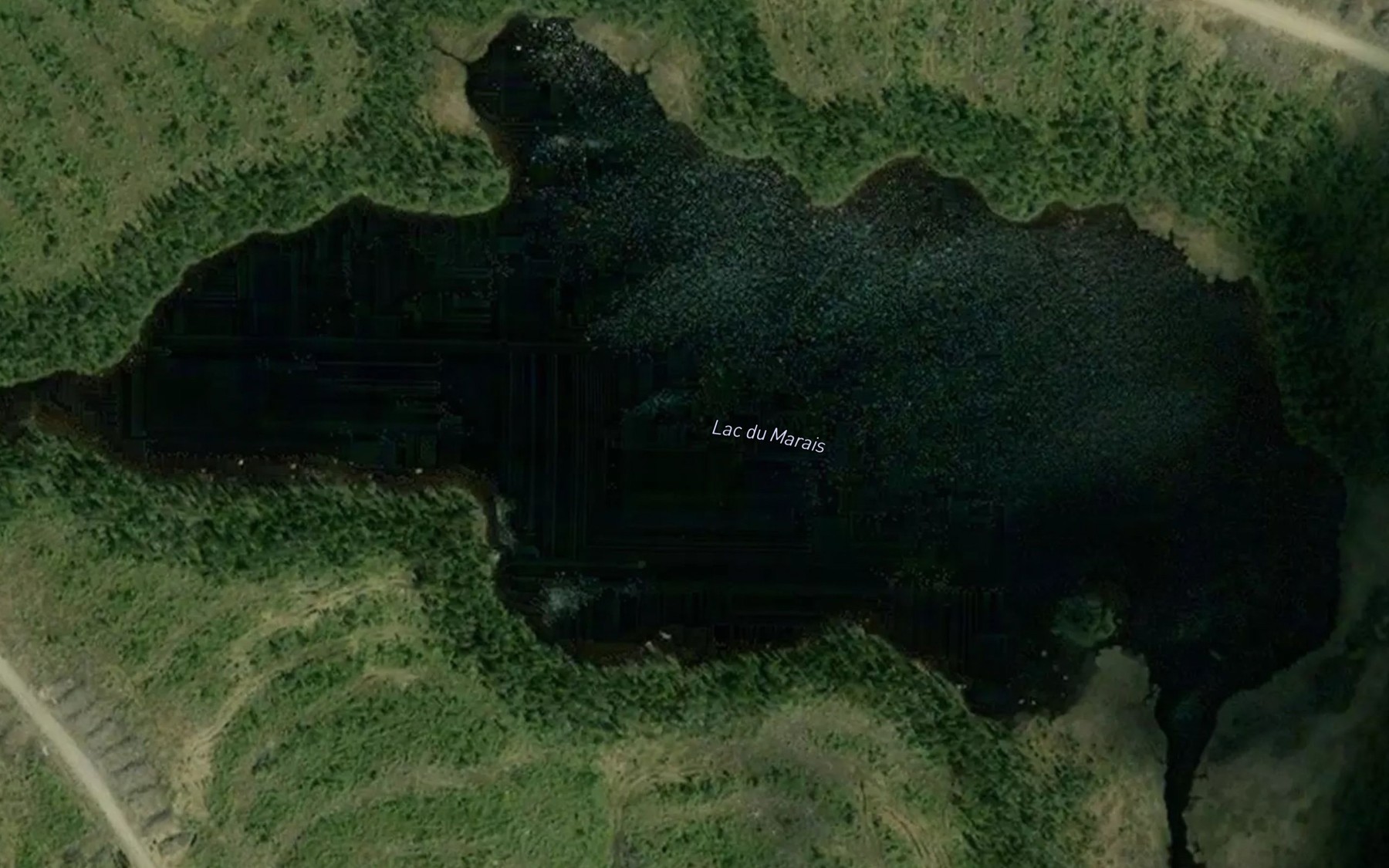 Satellite map of the Lac du Marais