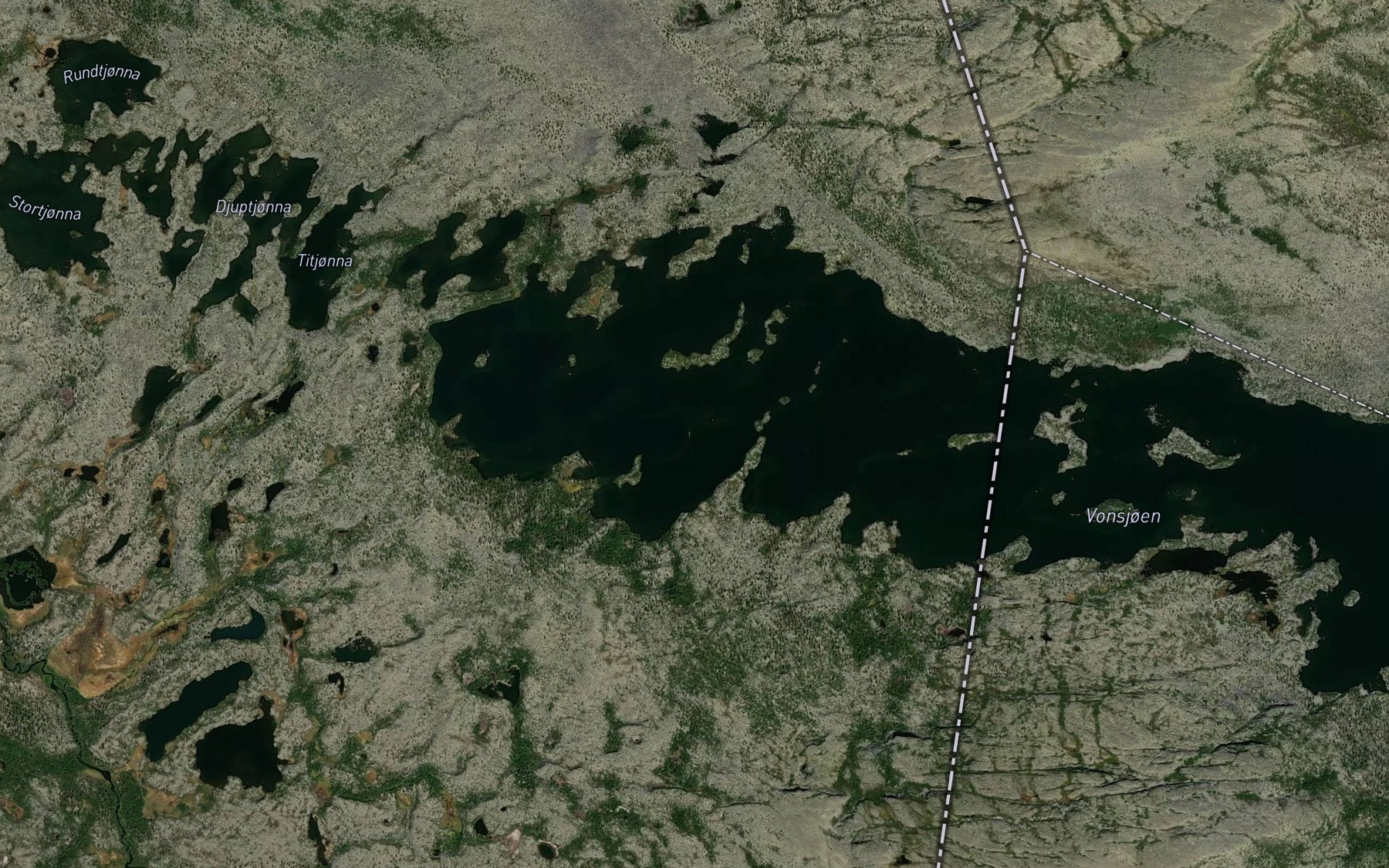 Satellite map of the Vonsjoen