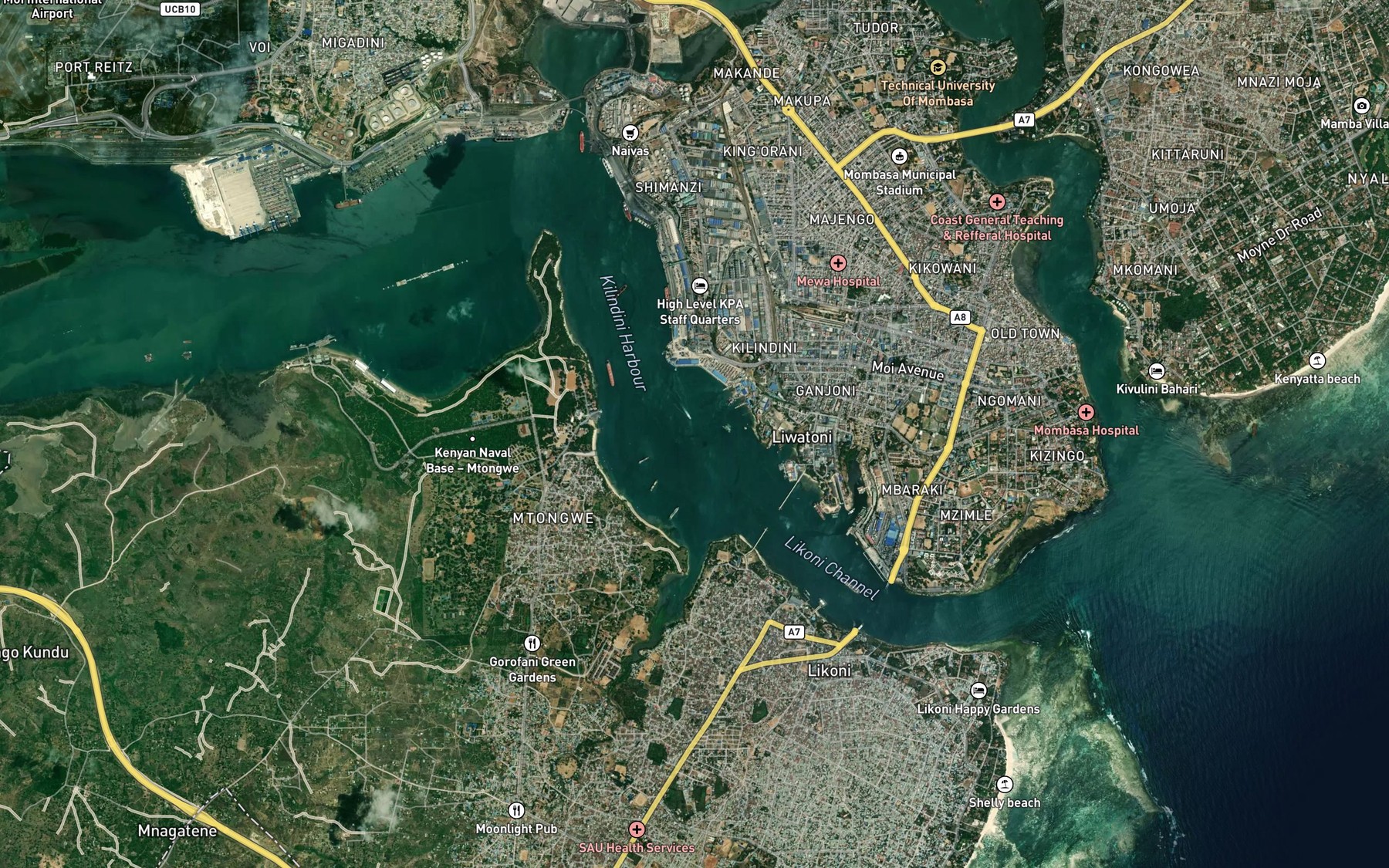 Satellite map of the Liwatoni Creek