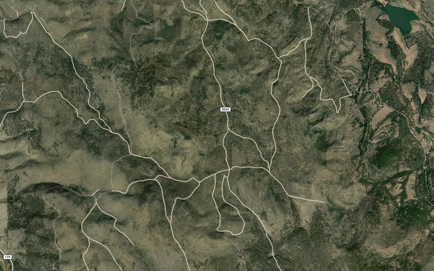 Satellite map of the Johnson Mill Spring