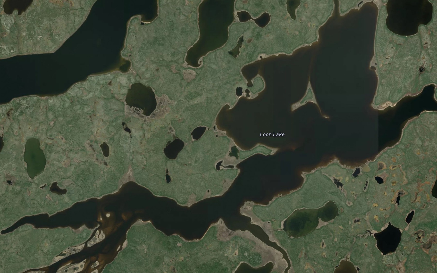 Satellite map of the Loon Lake