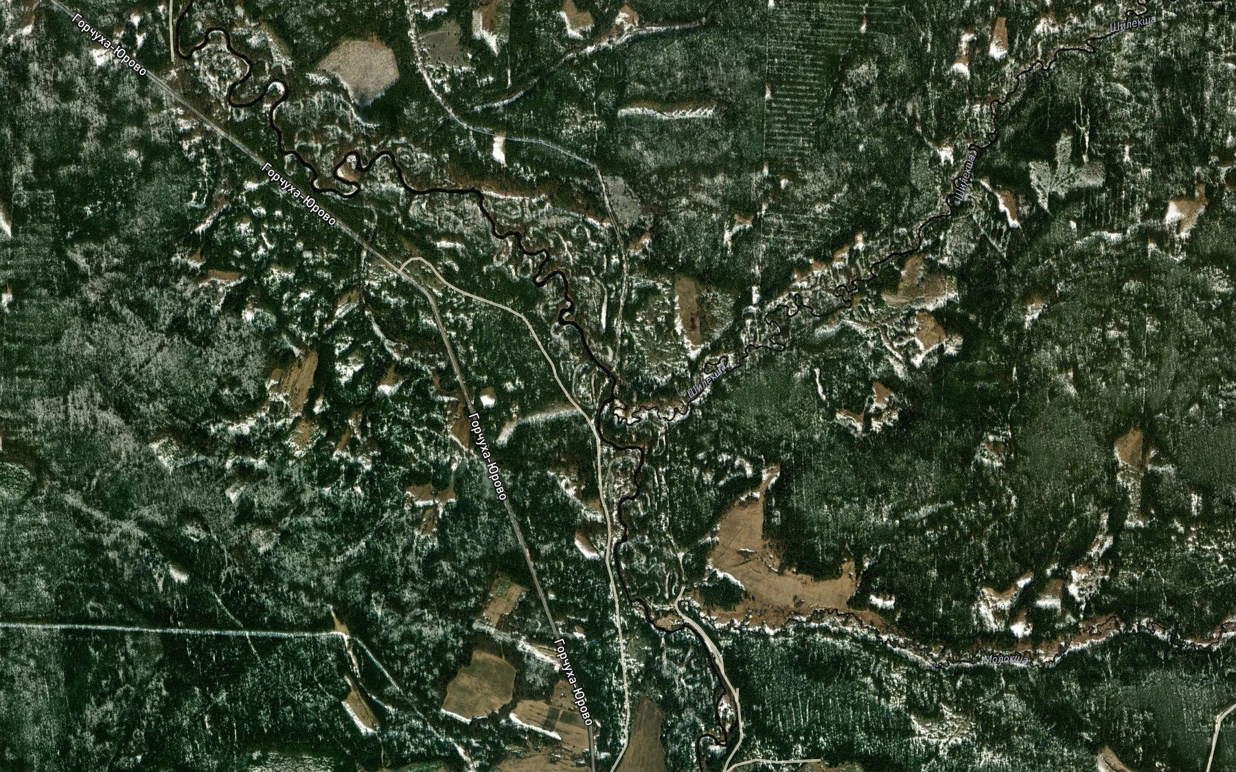 Satellite map of the Shileksha