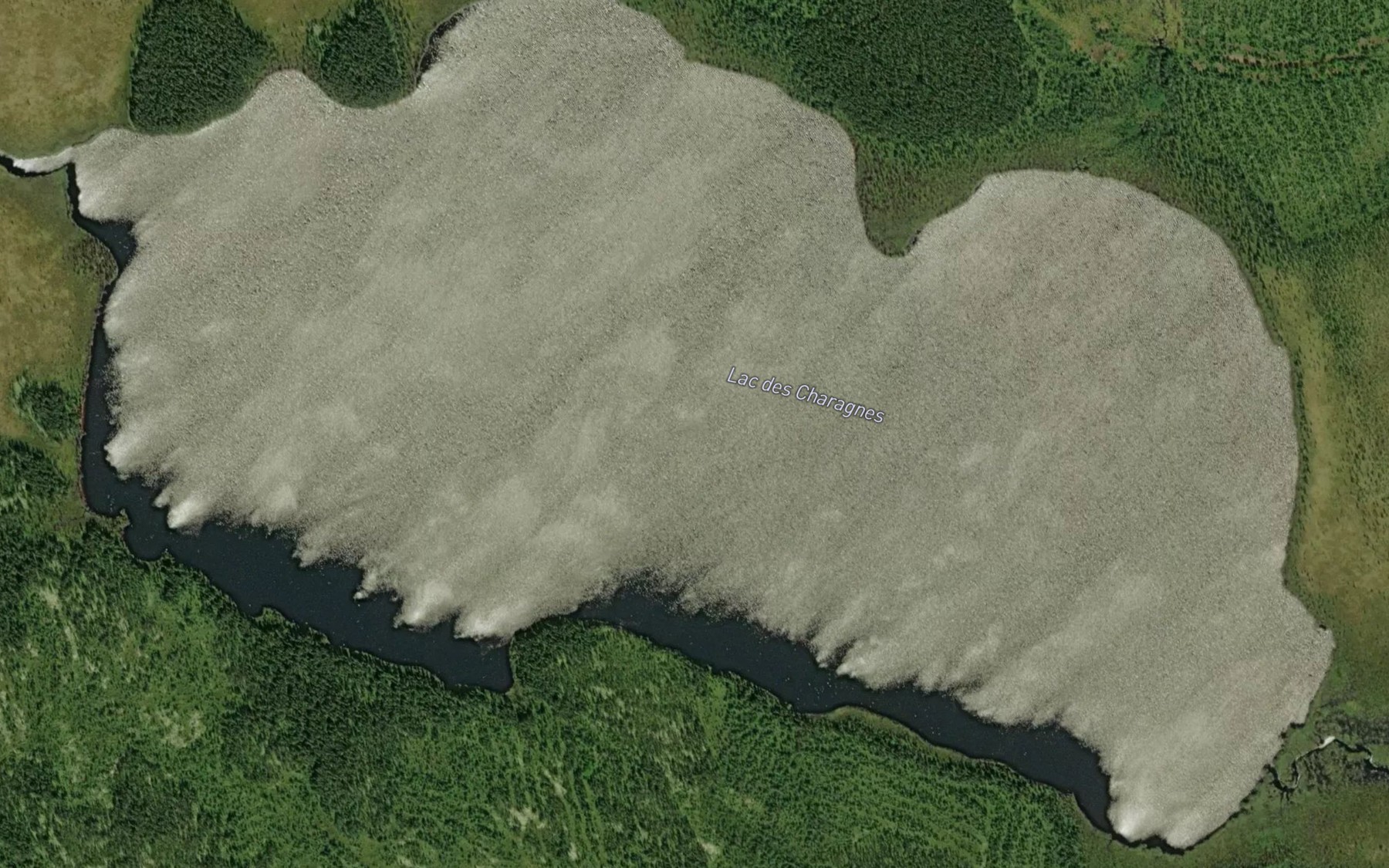 Satellite map of the Lac des Charagnes