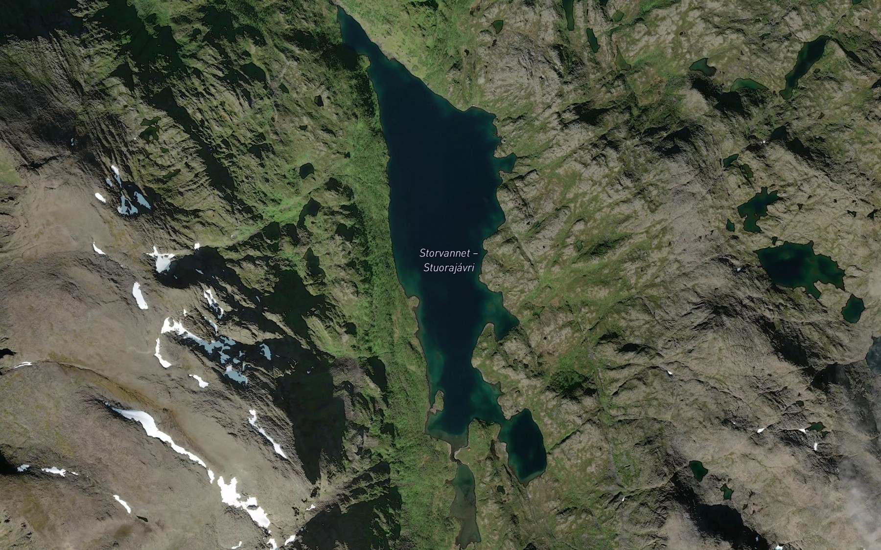 Satellite map of the Storvatnet