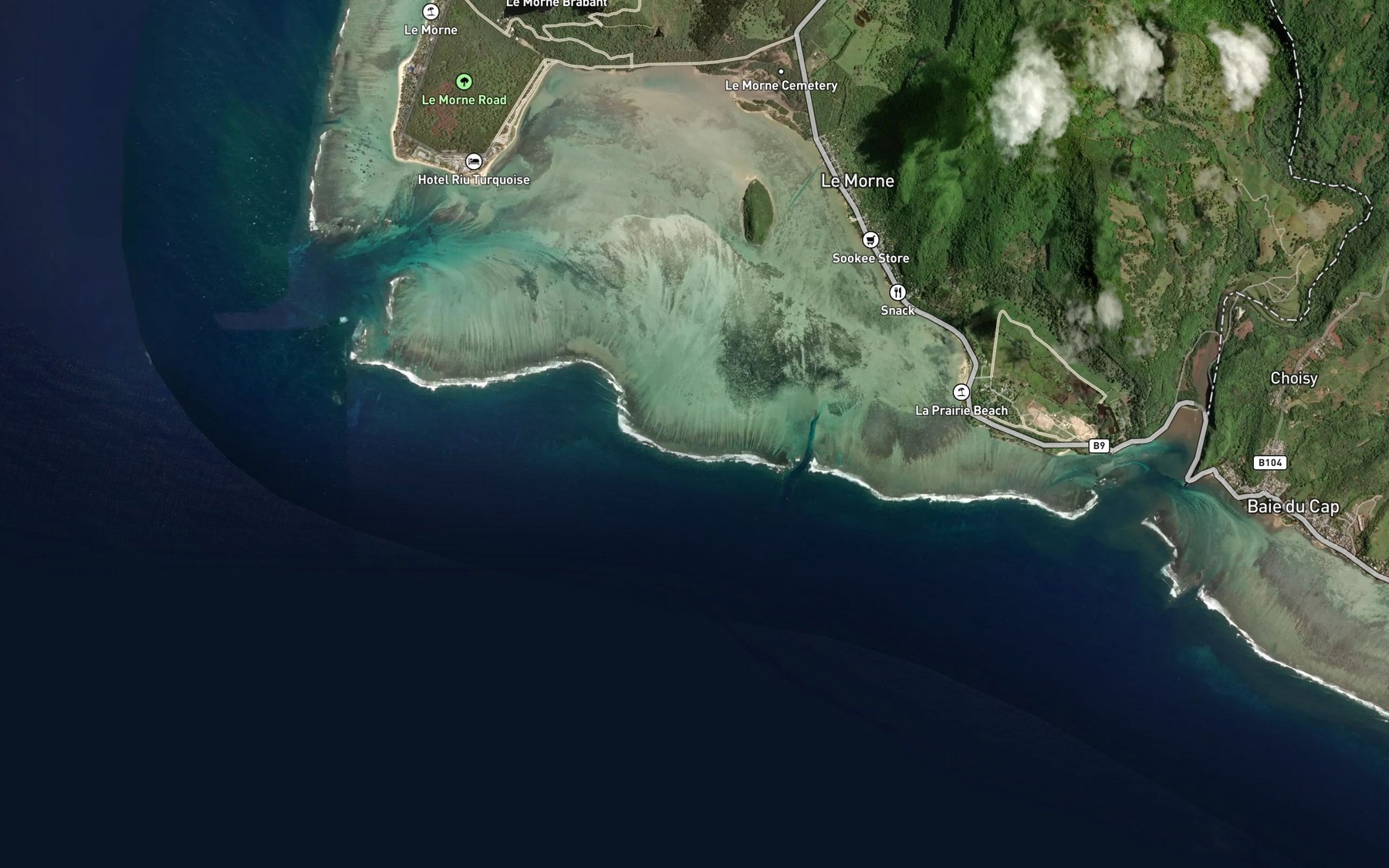Satellite map of the Passe Saint Jacques