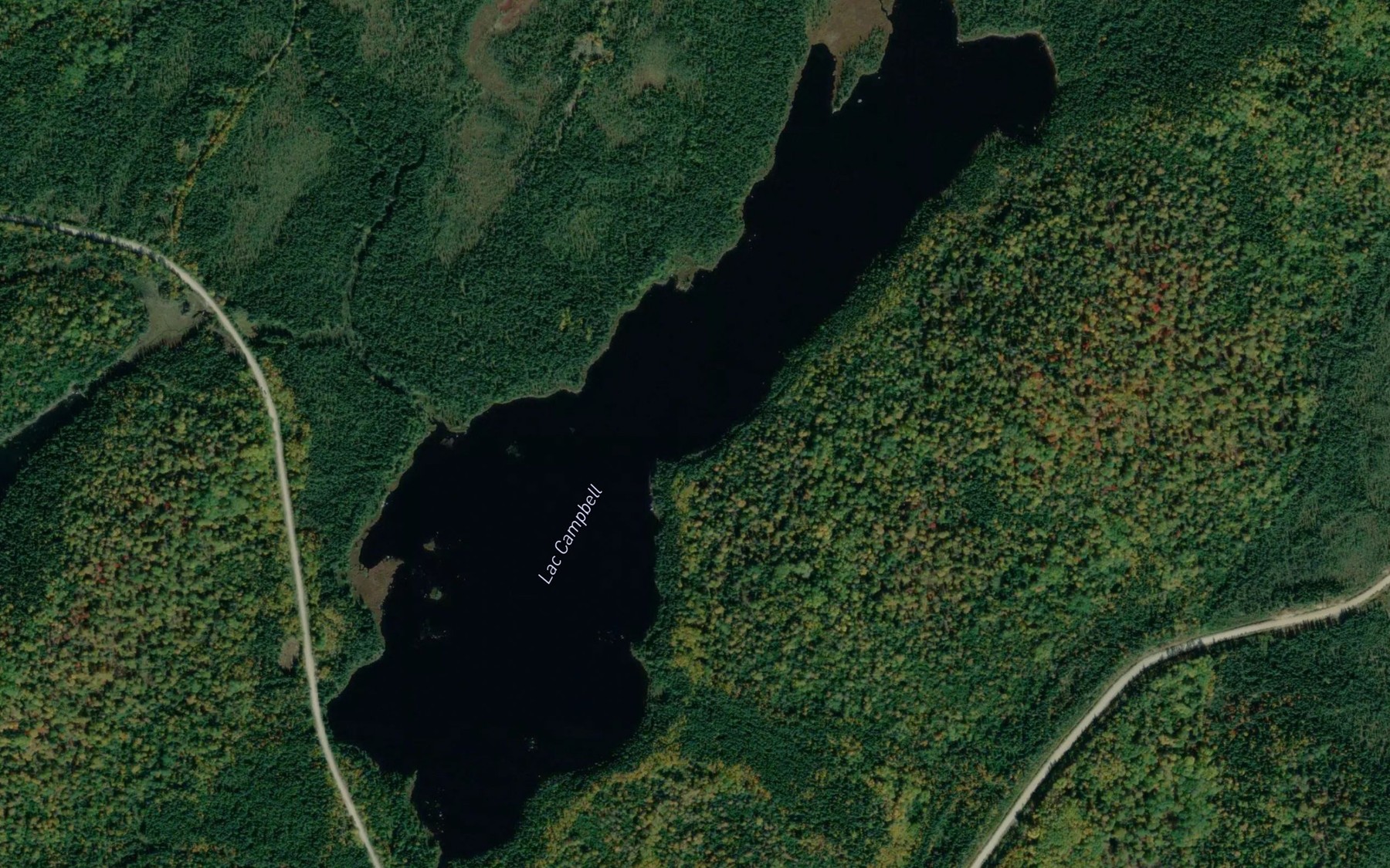 Satellite map of the Lac Campbell