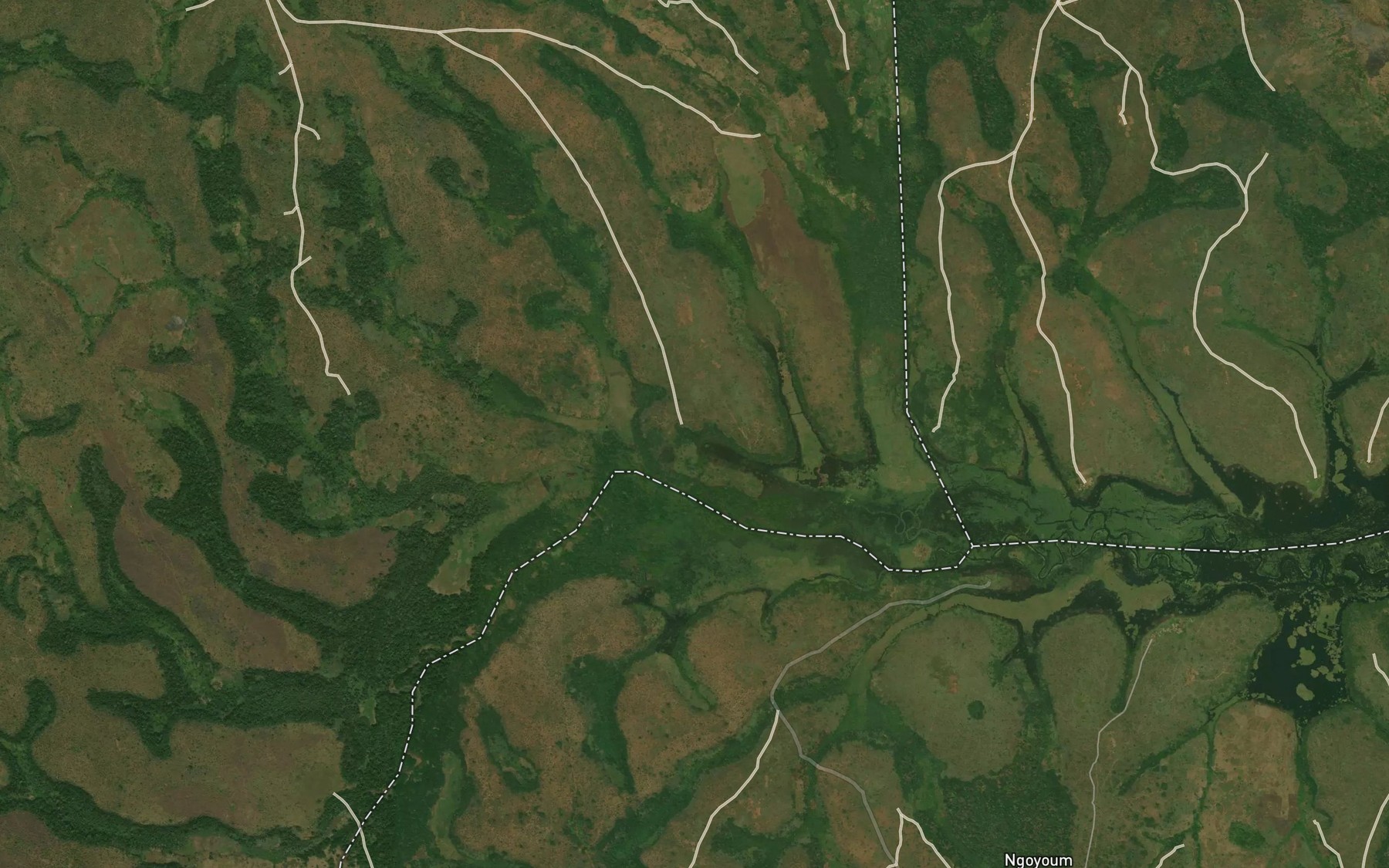 Satellite map of the Mafou
